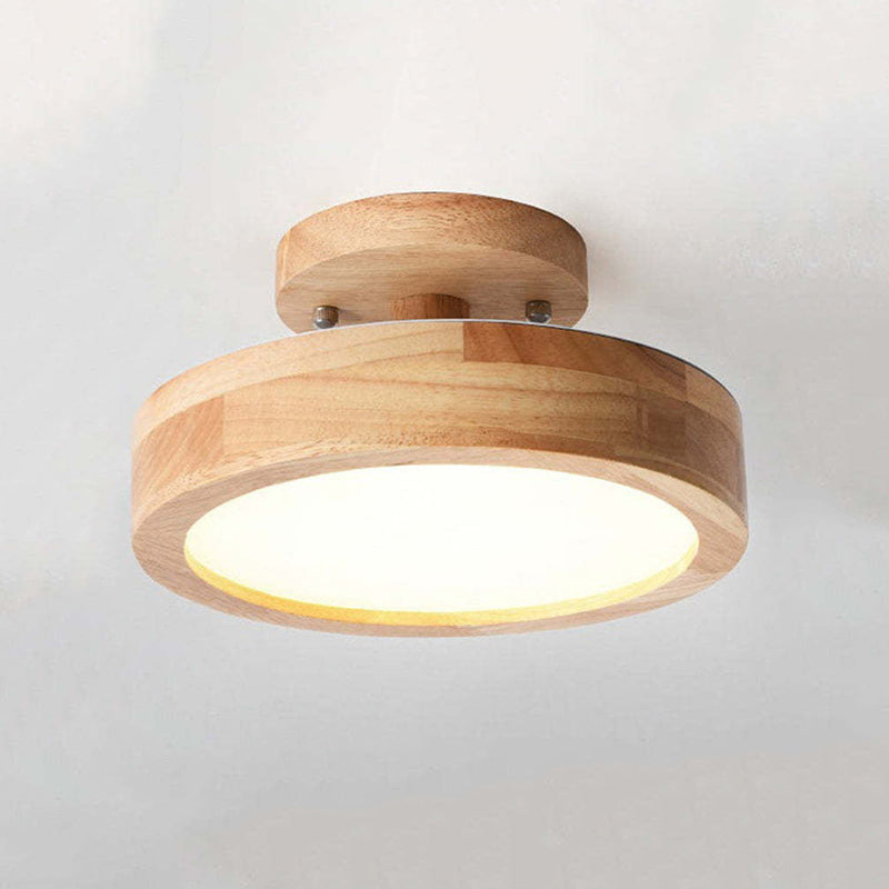 Arisha Moderne Design LED Plafoniere Ingresso Acrilico/Legno Rotonda Legno/Bianco/Rosa/Verde/Grigio