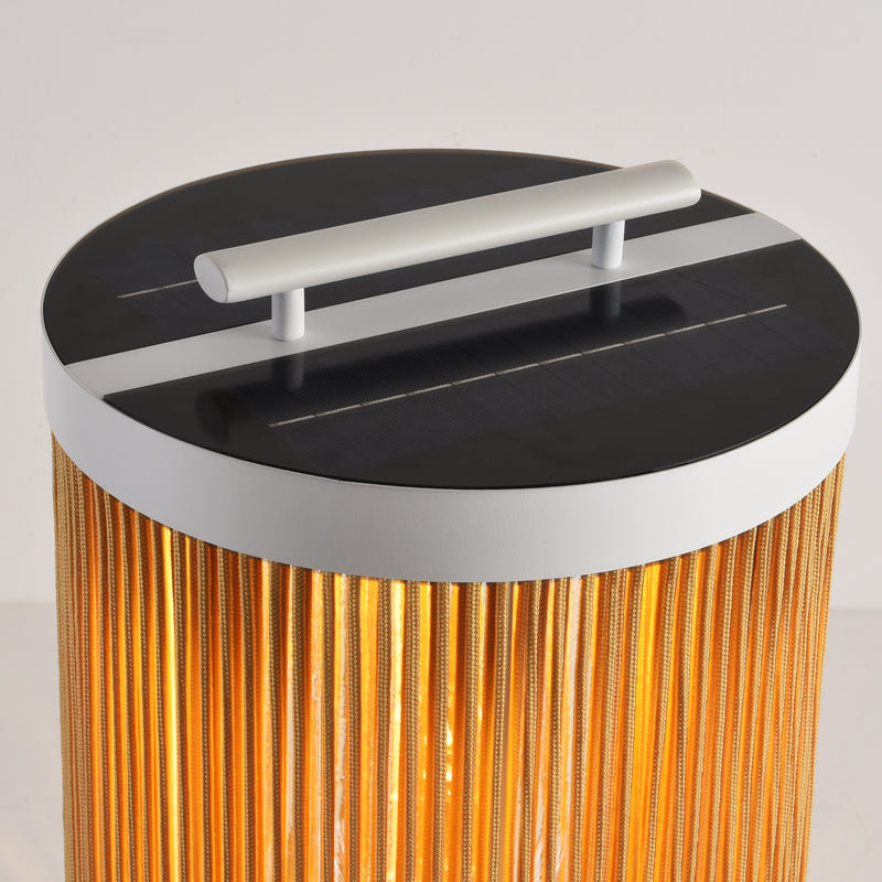 Ray Lampade da Esterno Metallo Rattan Retro Cavo/Solare/USB Giardino