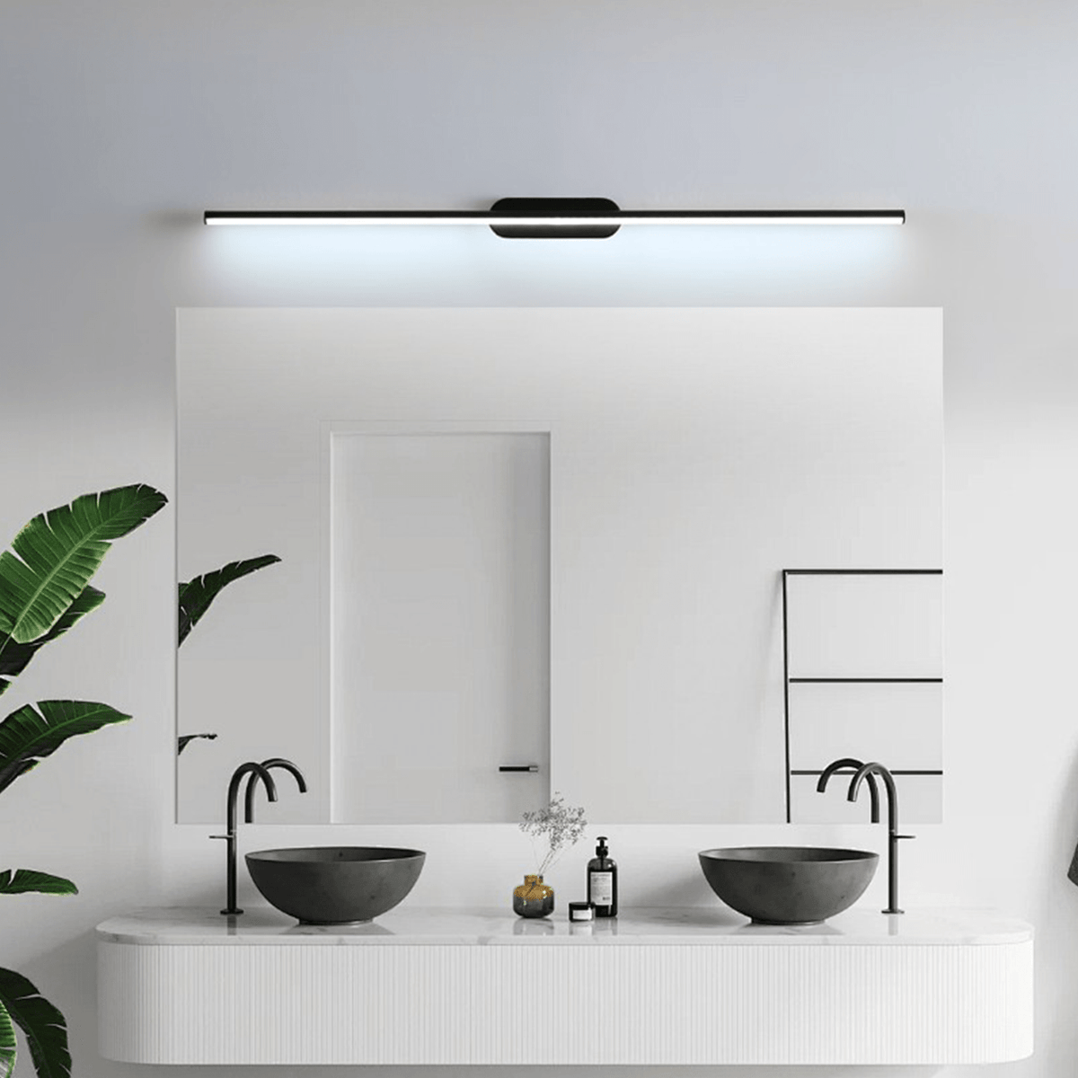 Qirma nero lampada da parete lineare Sottile minimalista