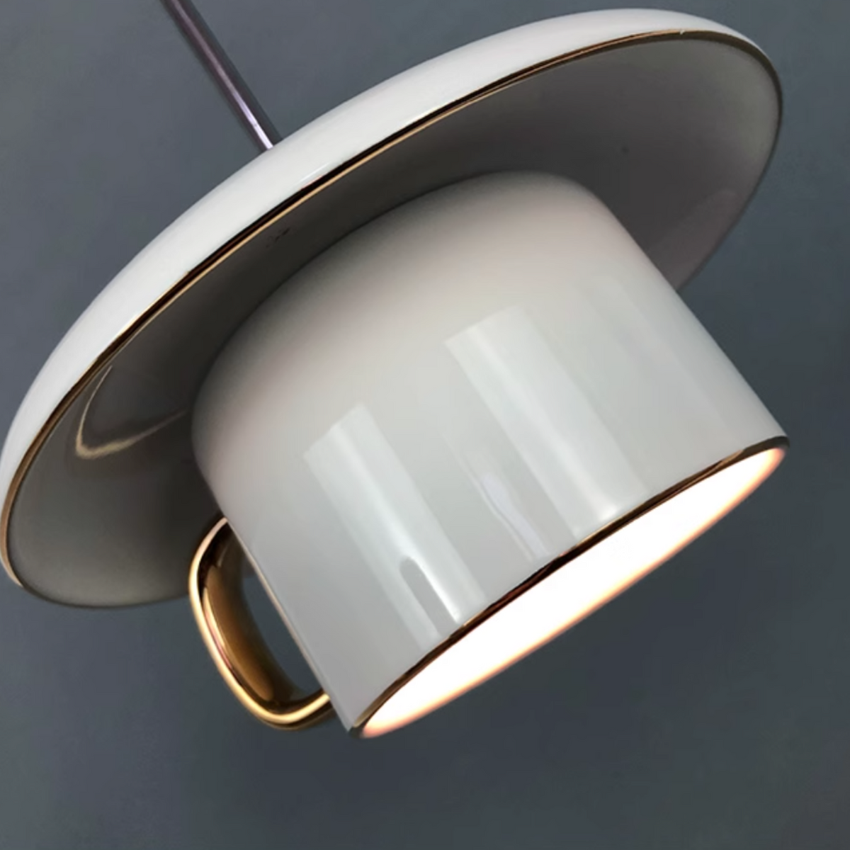 Valentina Urbano Tazza Ceramica LED Lampade a Sospensione Soggiorno