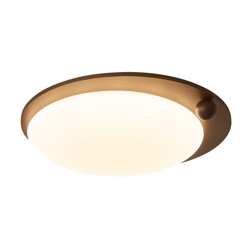 Lampada da soffitto con cornice in legno di noce