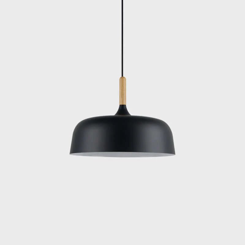 Sylivenne lampada a sospensione con paralume bianco in legno
