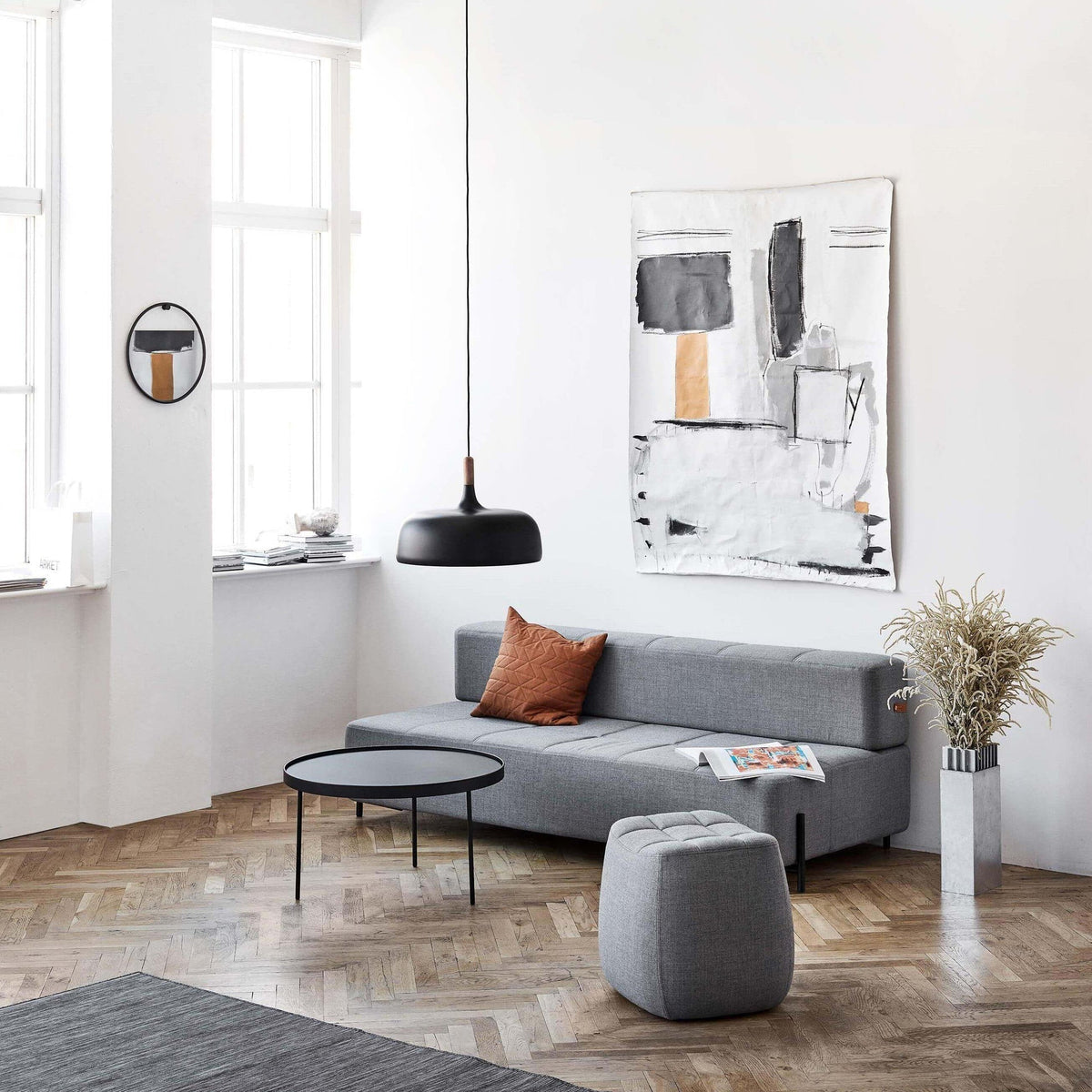 Sylivenne lampada a sospensione con paralume bianco in legno