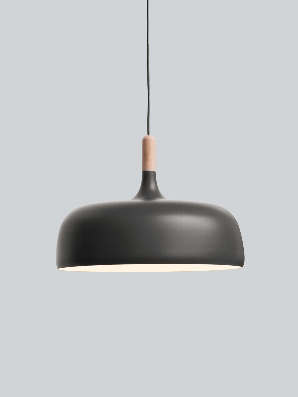 Sylivenne lampada a sospensione con paralume bianco in legno
