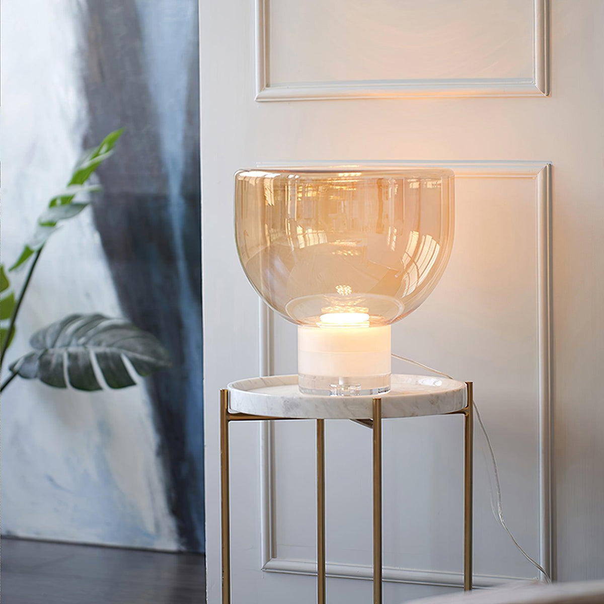 Cavm lampada da tavolo in vetro elegante