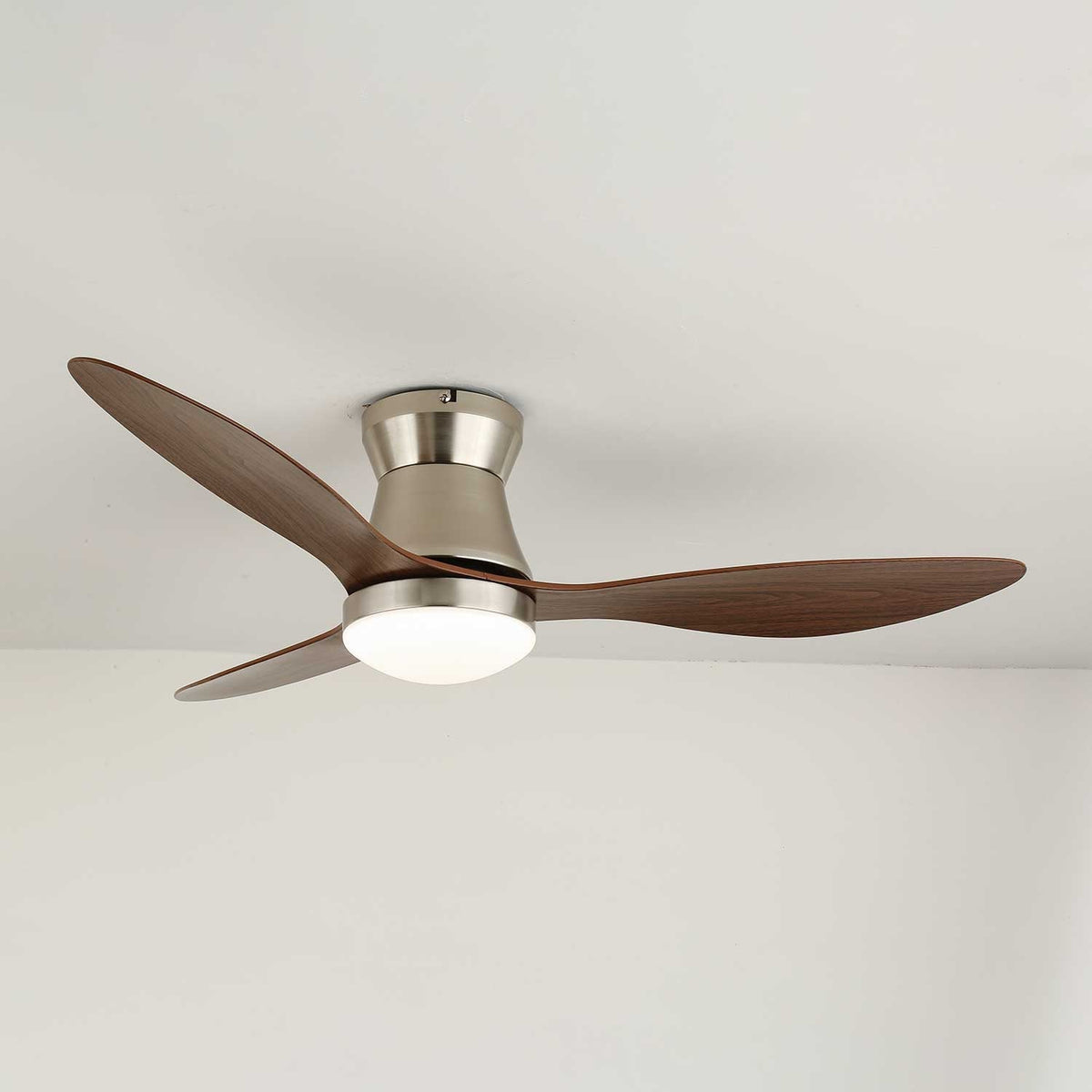 Zerath Ventilatore da soffitto con luce in legno moderno