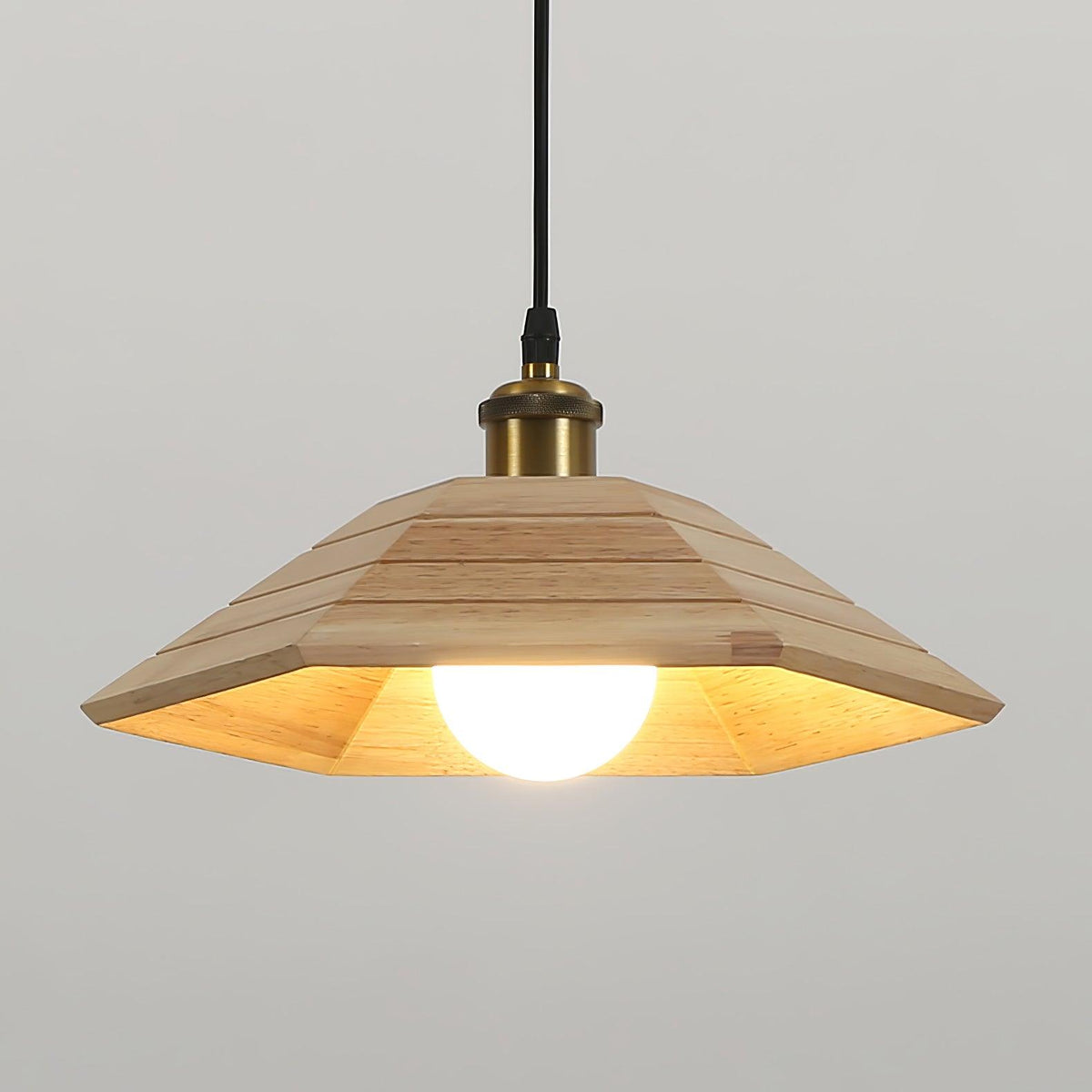 Evys lampada a sospensione in legno Stile Tradizionale Art