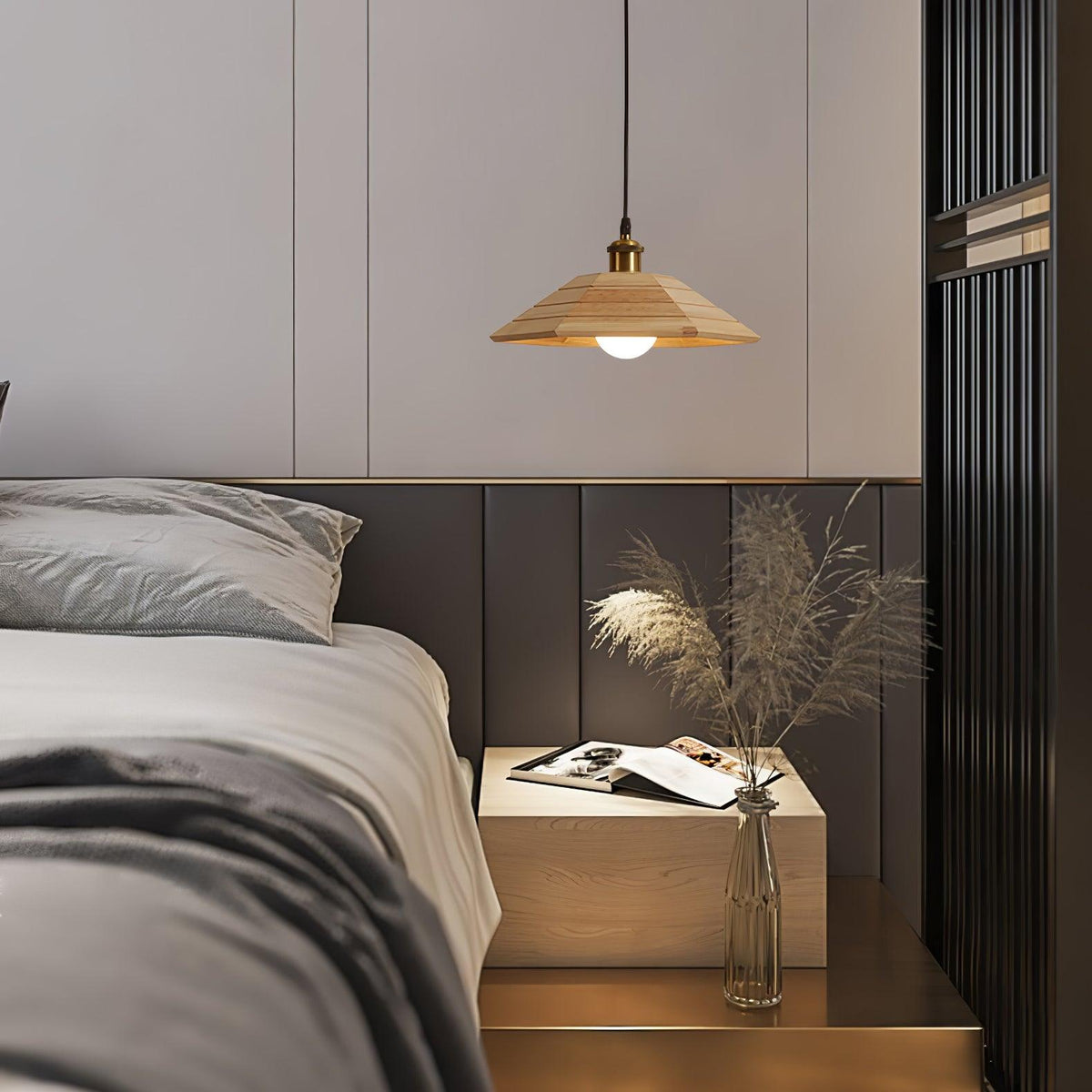 Evys lampada a sospensione in legno Stile Tradizionale Art