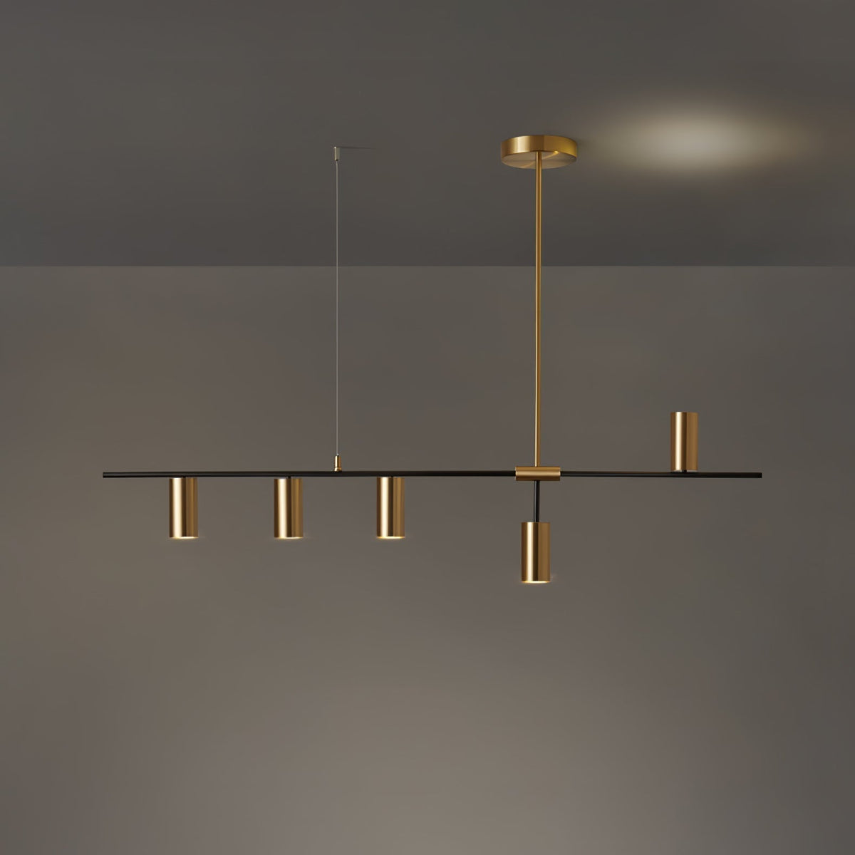 Lustra Lux Lampadario Lineare in Ottone Cassandra Elegante - Relic Pieces