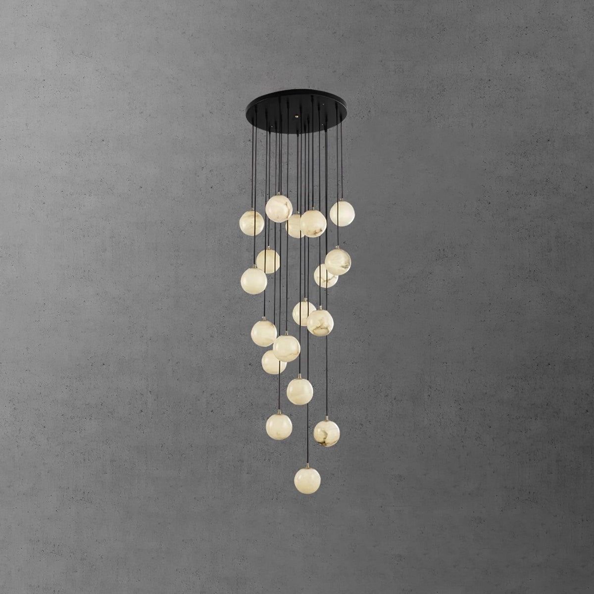 Sexta lampada a sospensione in alabastro / lampadario