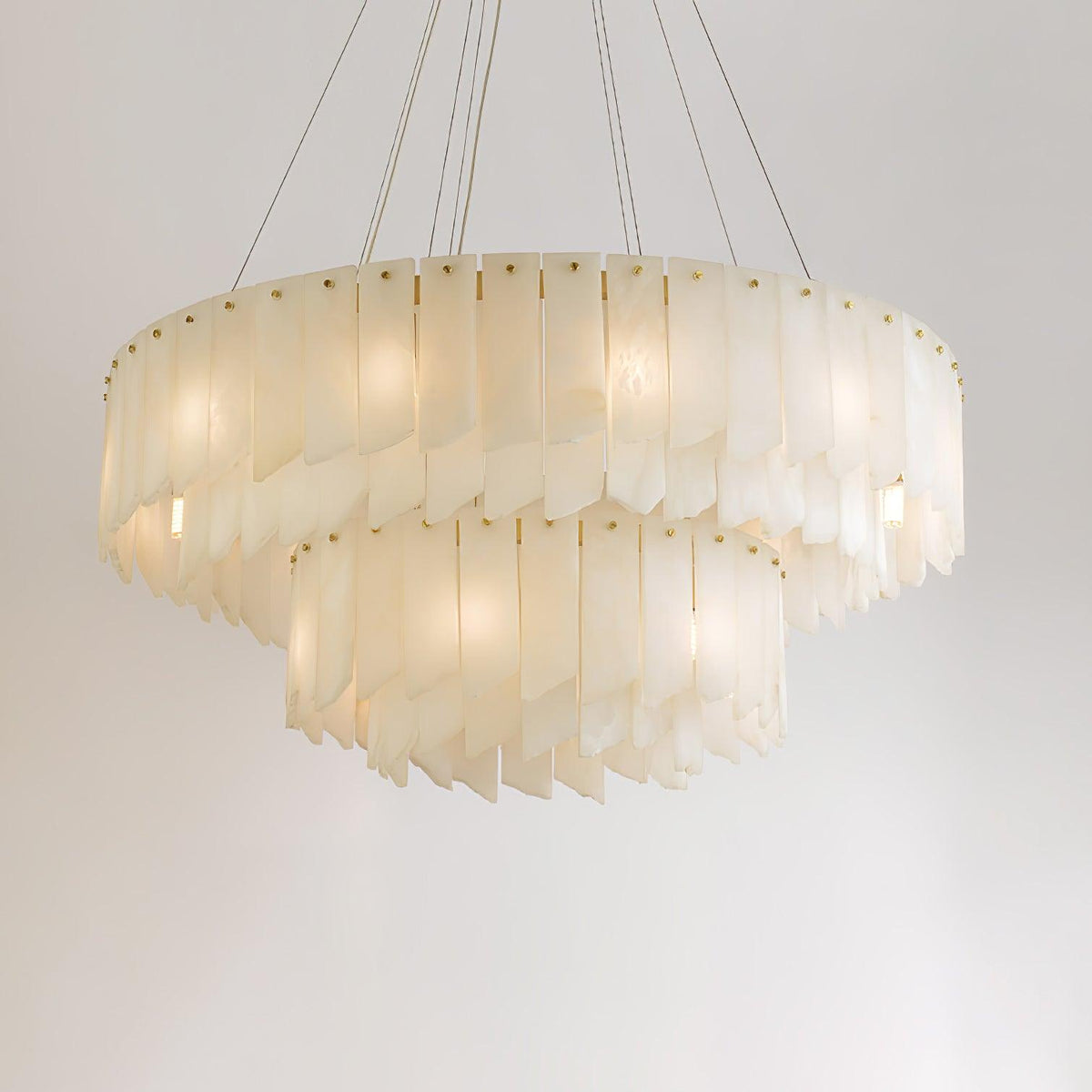 Vevelila lampadario in alabastro