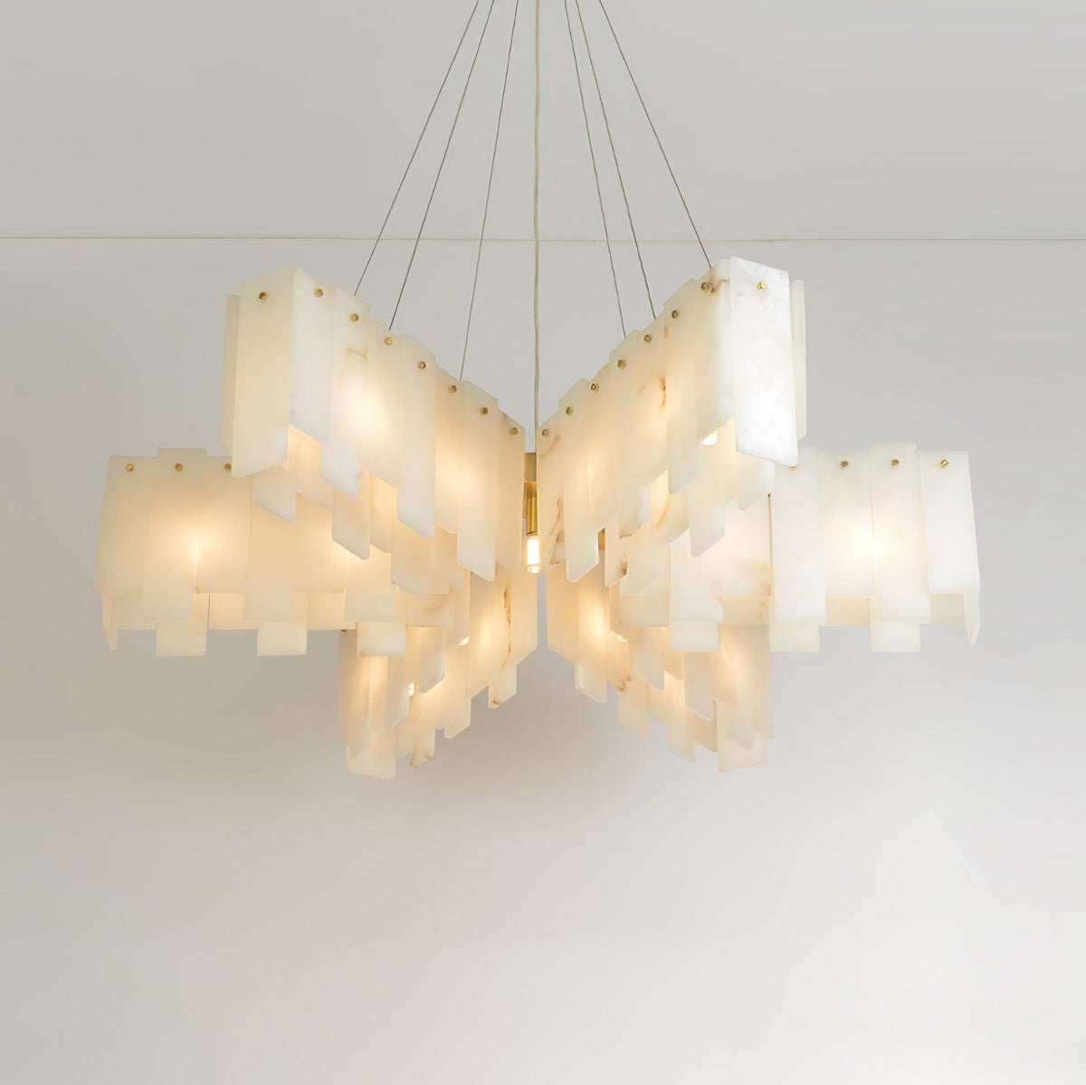Vevelila lampadario in alabastro