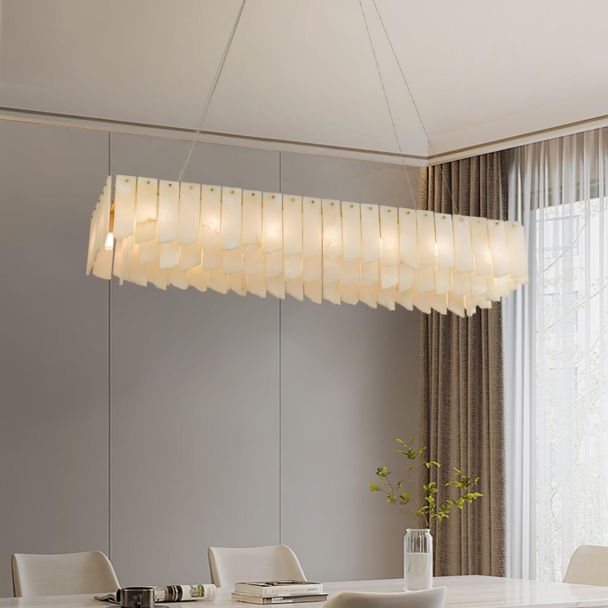 Vevelila lampadario in alabastro