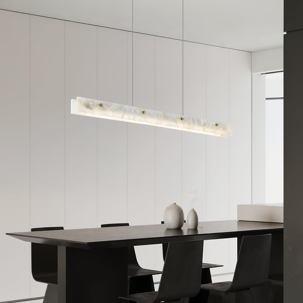 Vexor lampada a sospensione LED moderna lineare in alabastro