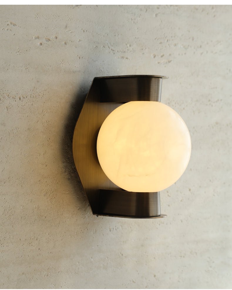 Caldrien applique alabastro Orb alabastro Appliche a globo
