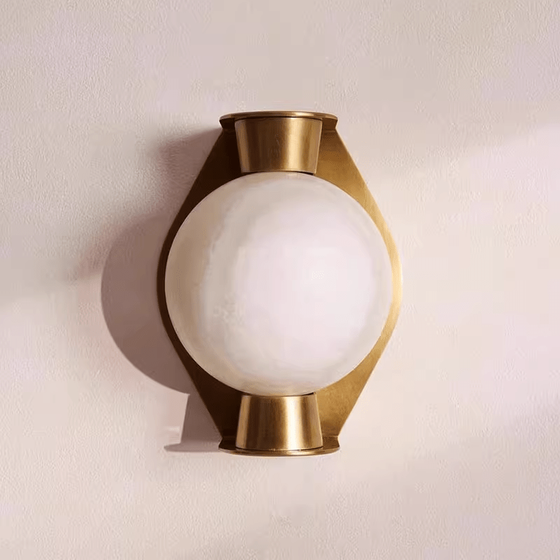 Caldrien applique alabastro Orb alabastro Appliche a globo