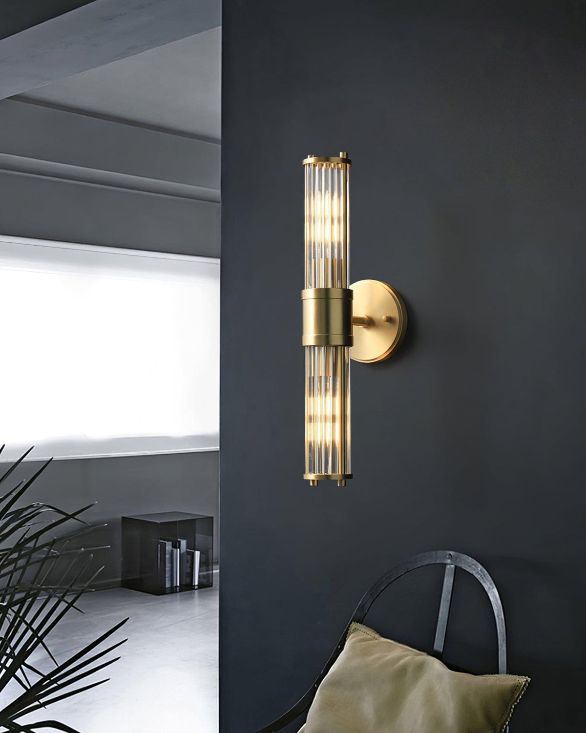Vevenisra lampada da parete in vetro Art Nordico Cilindrica