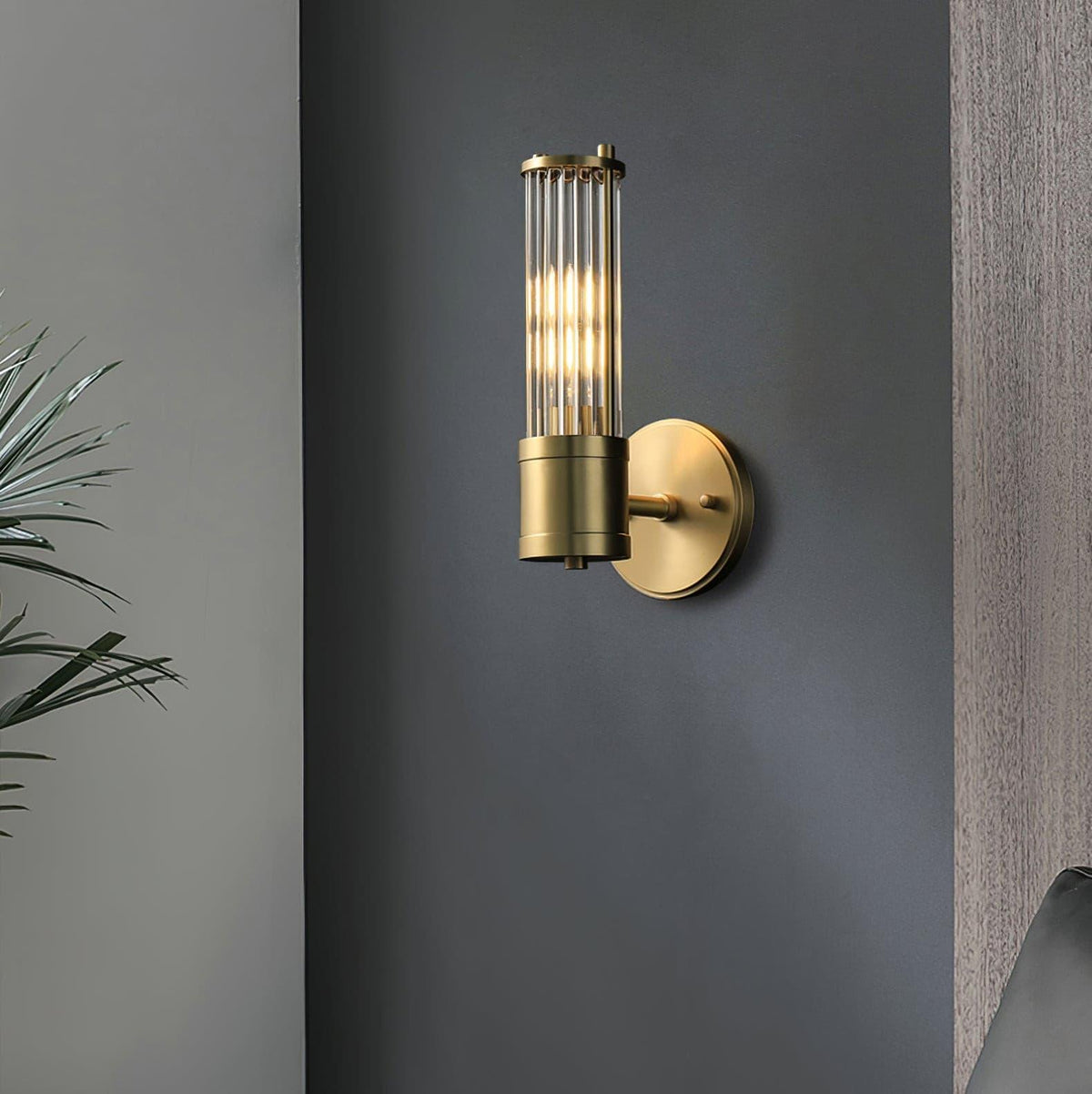 Vevenisra lampada da parete in vetro Art Nordico Cilindrica