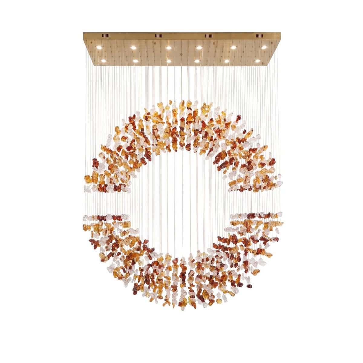 Amber Crystal Halo lampadario