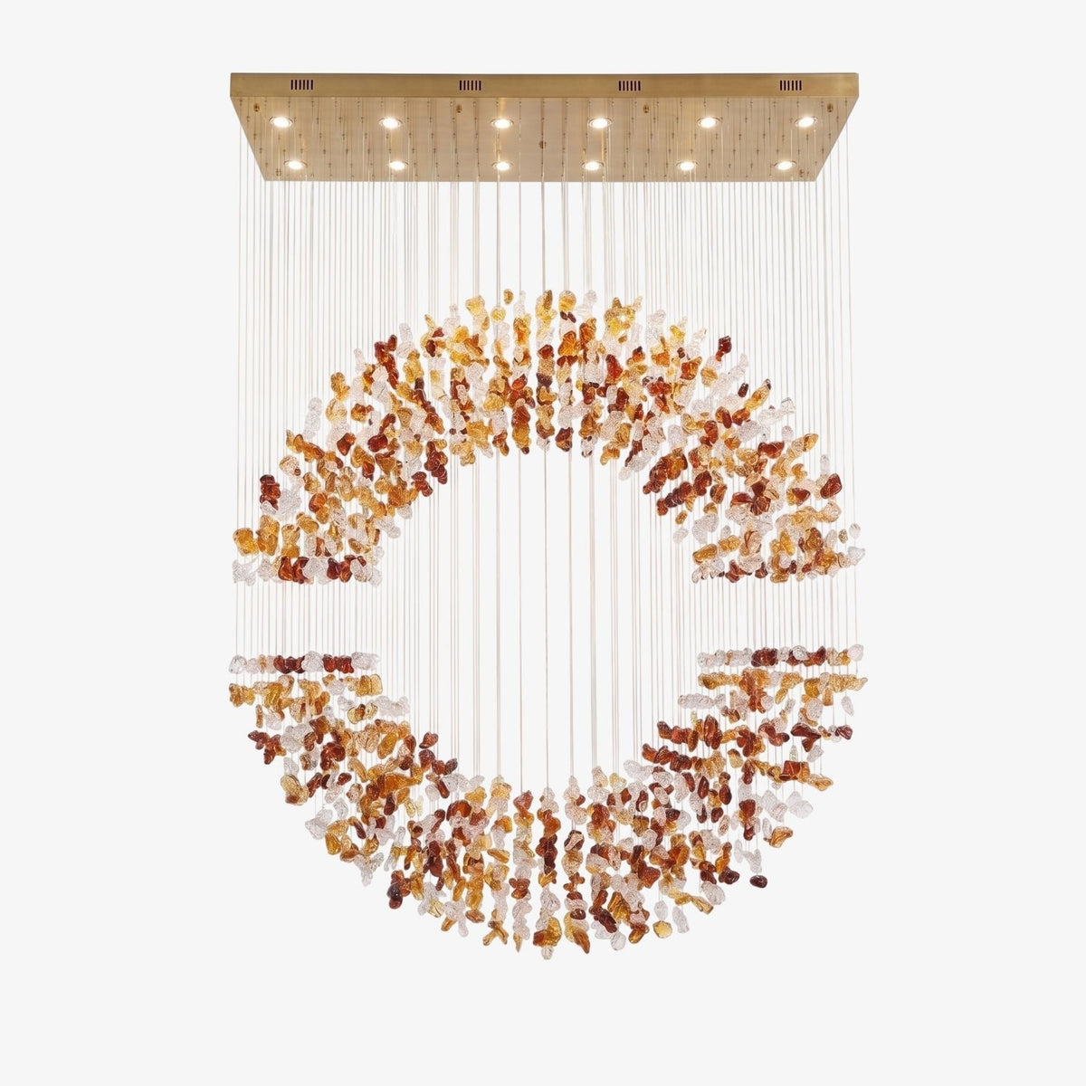Amber Crystal Halo lampadario