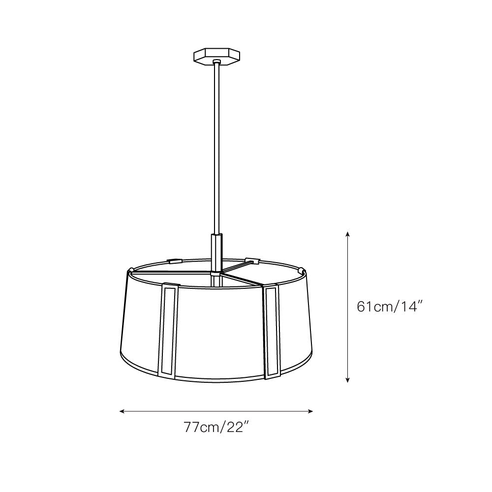 Gloruvyn lampadario moderno minimalista in metallo Naturale