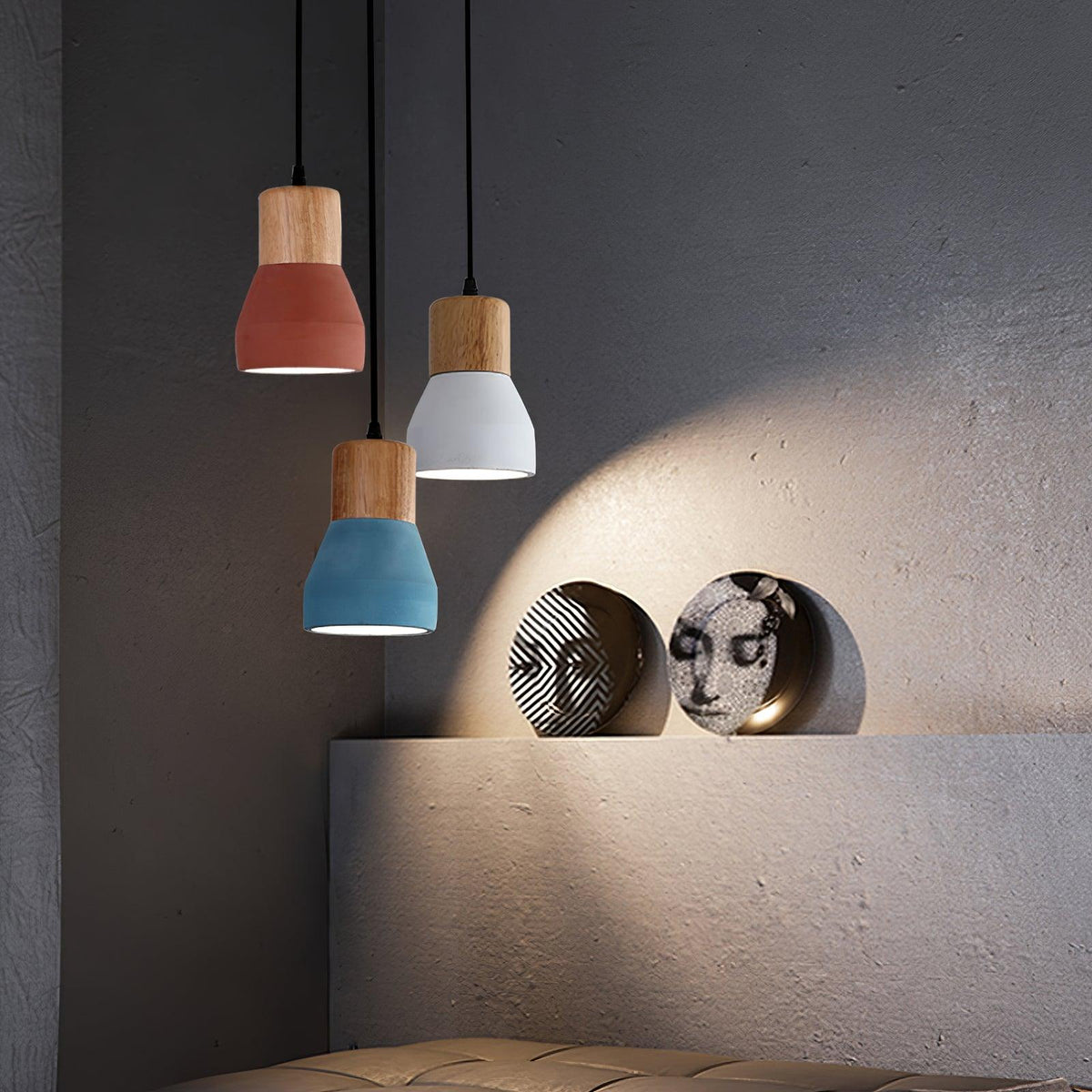 Concretis lampada a sospensione in cemento industriale