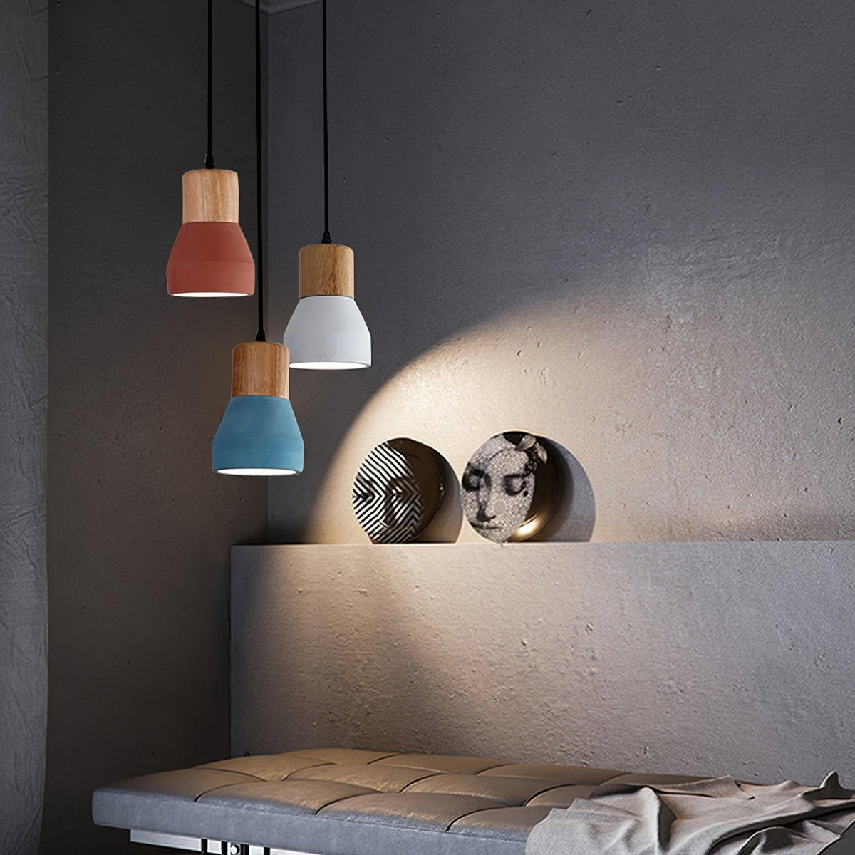 Concretis lampada a sospensione in cemento industriale