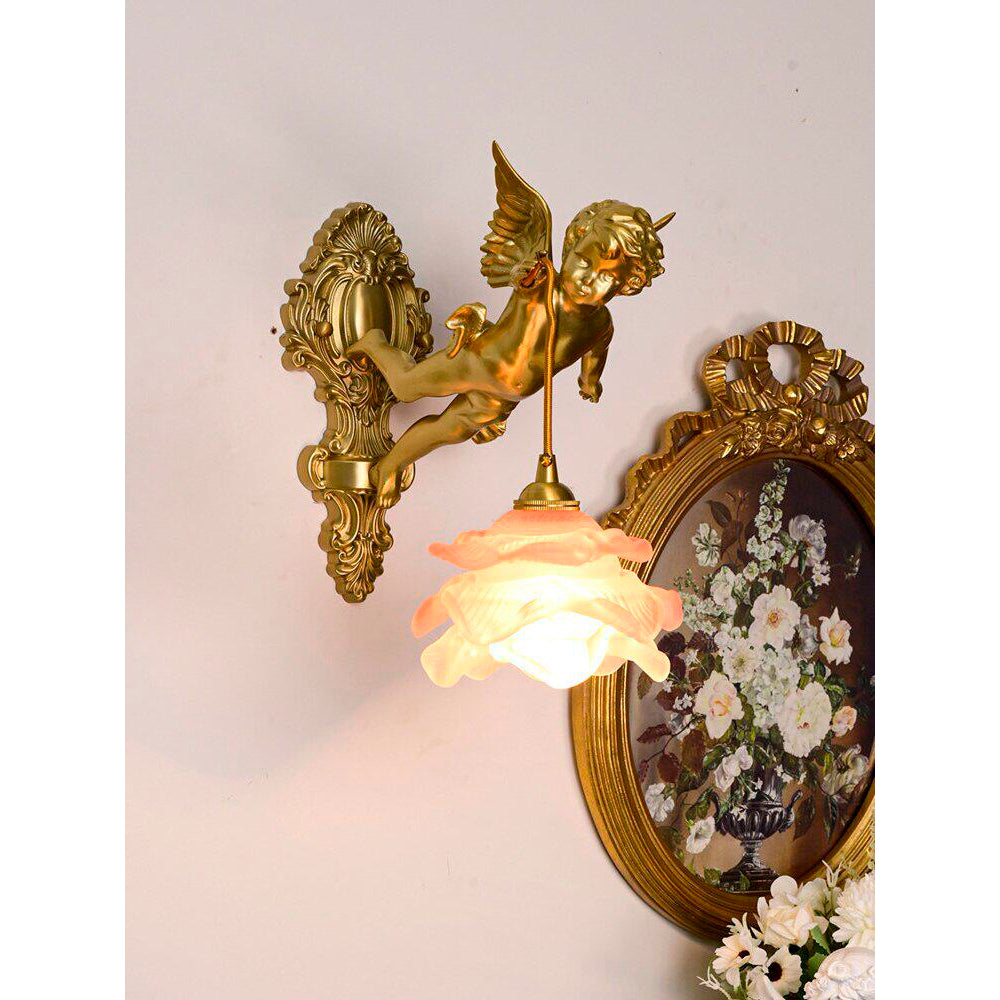 Solange Angel vetro lampada da parete
