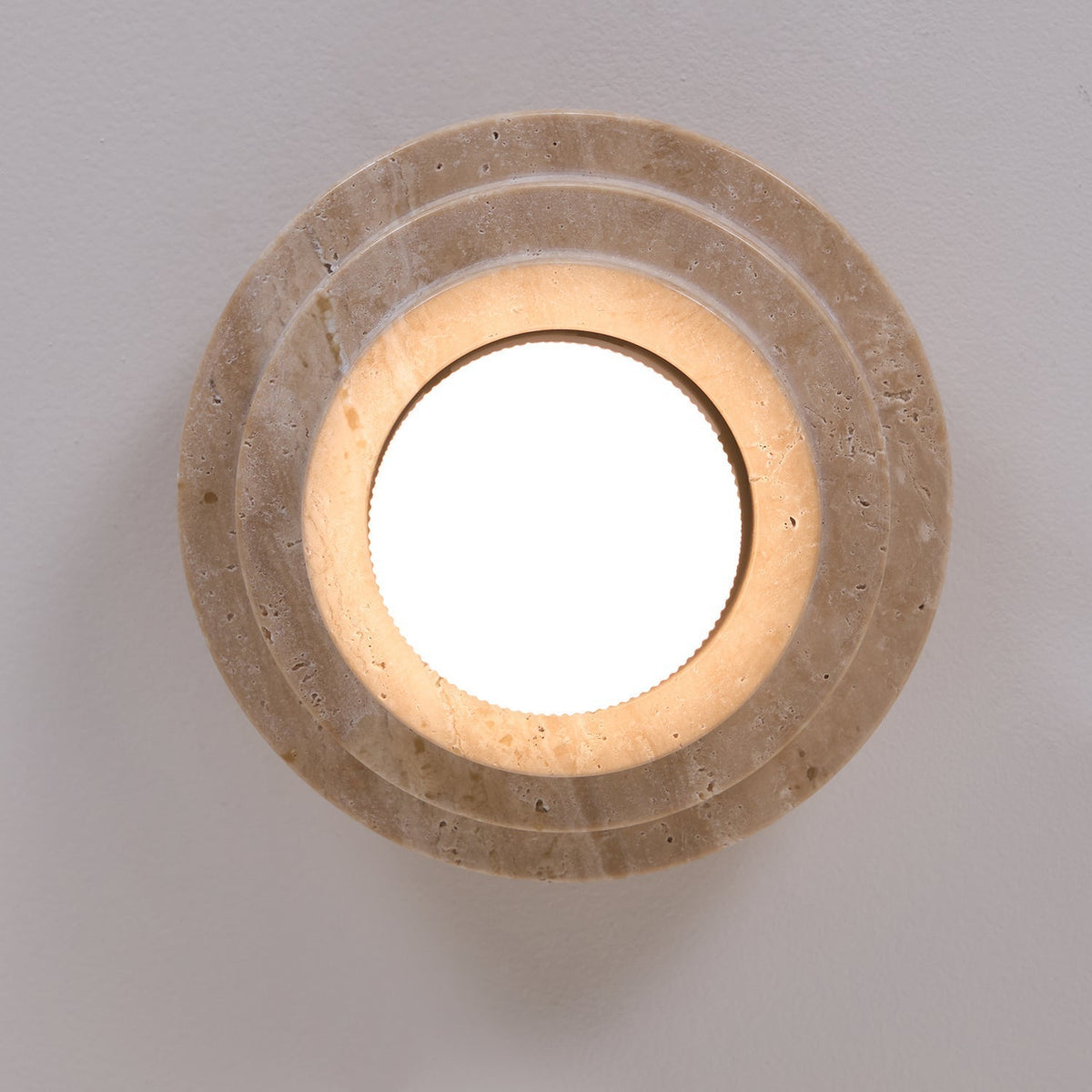 Zadoraris lampada da soffitto a strati in travertino
