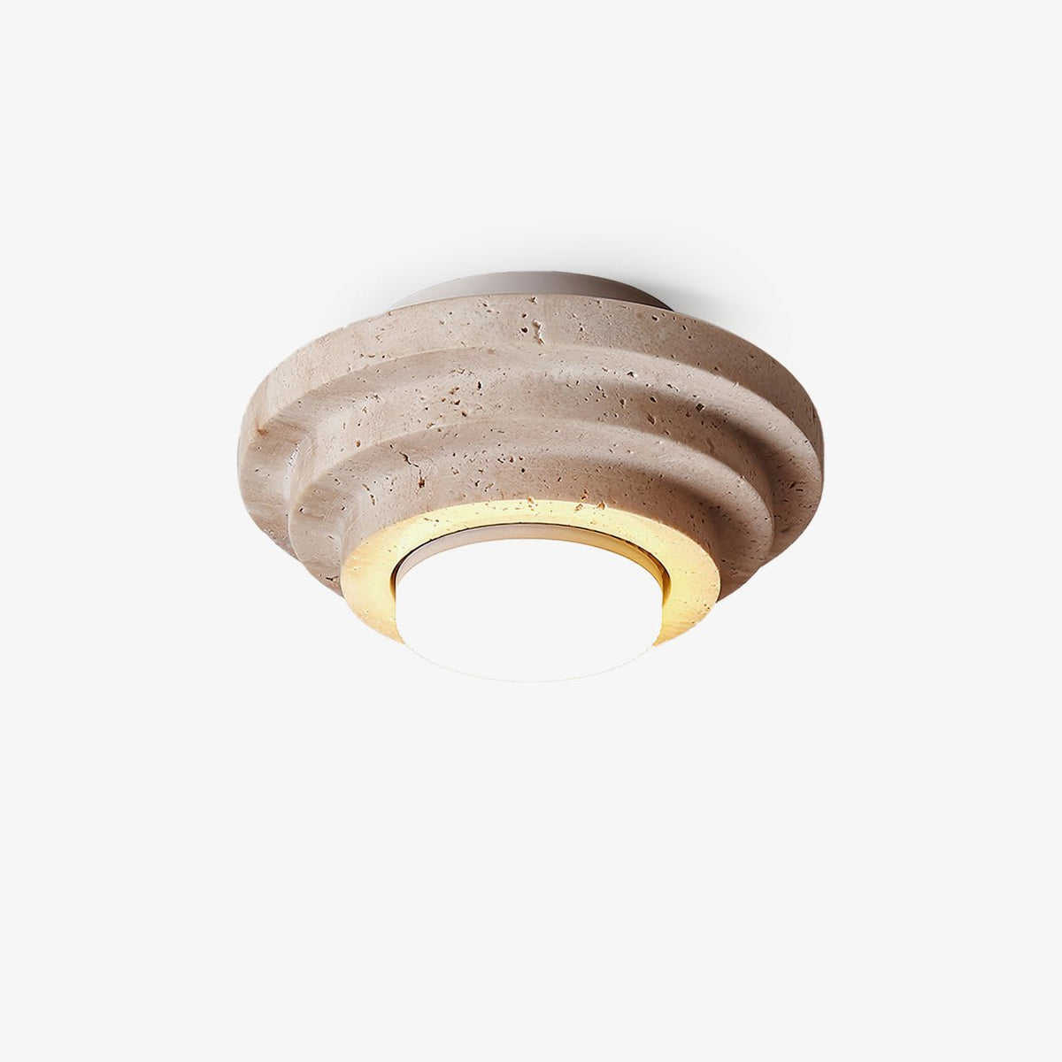 Zadoraris lampada da soffitto a strati in travertino