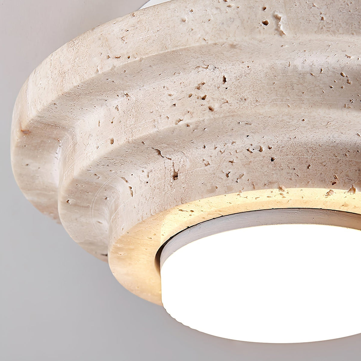 Zadoraris lampada da soffitto a strati in travertino