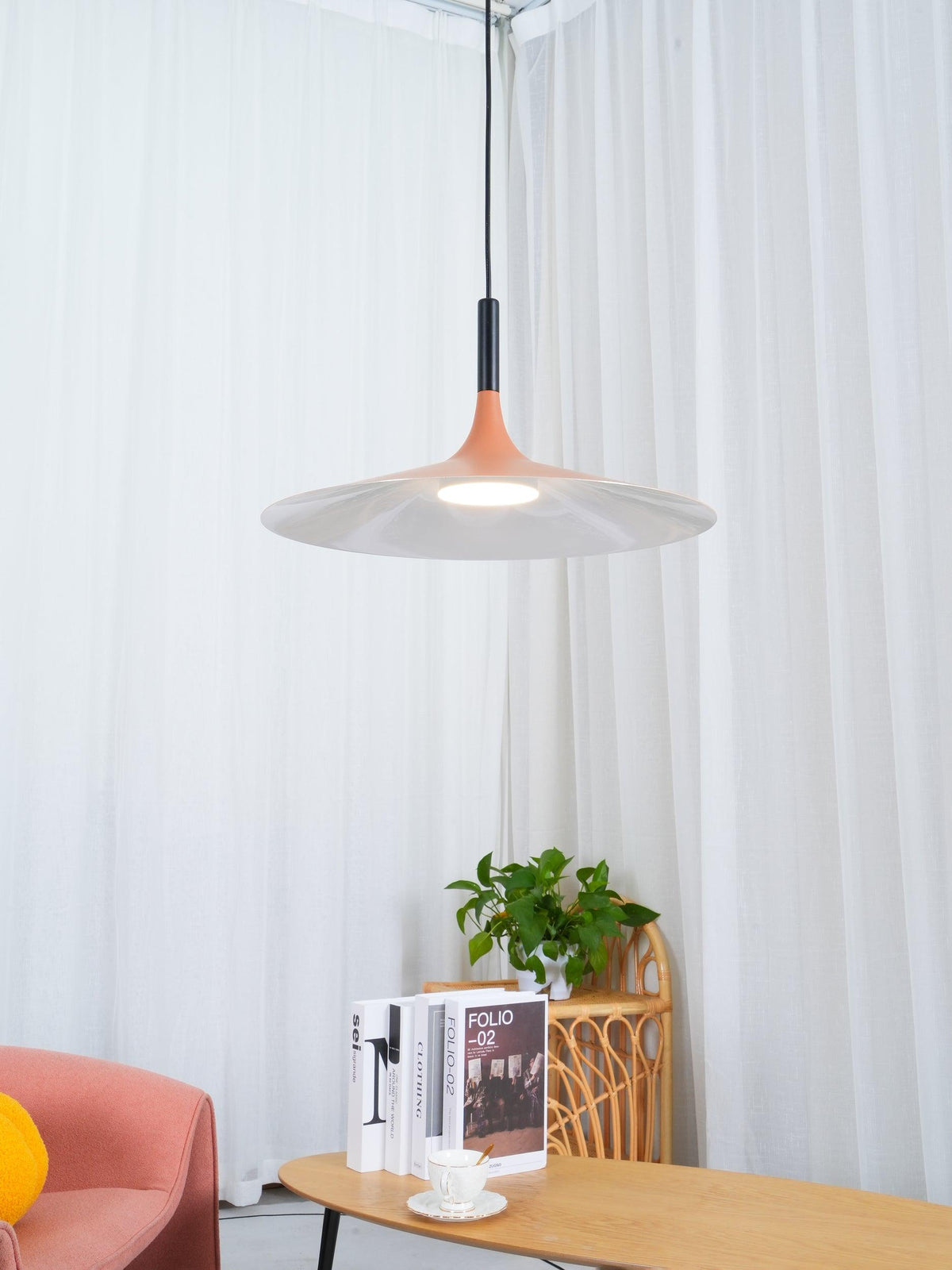 Ardinena lampada a sospensione Disco Piatto in Alluminio