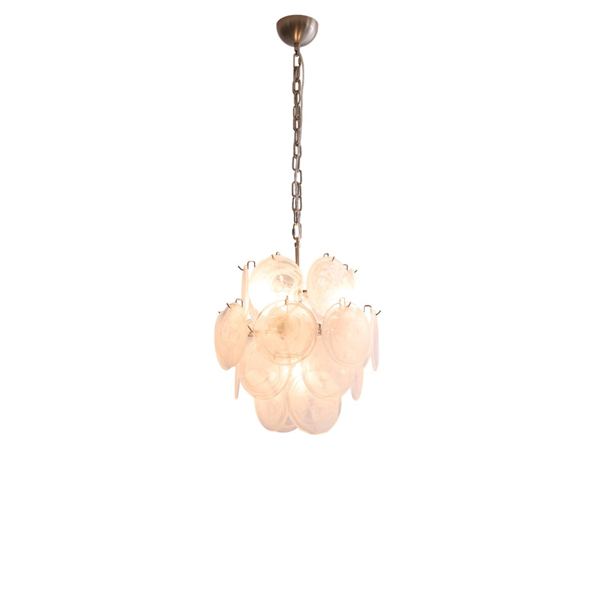 Lioruora lampadario in vetro Murano Apricot a Dischi Stratificati Artistici
