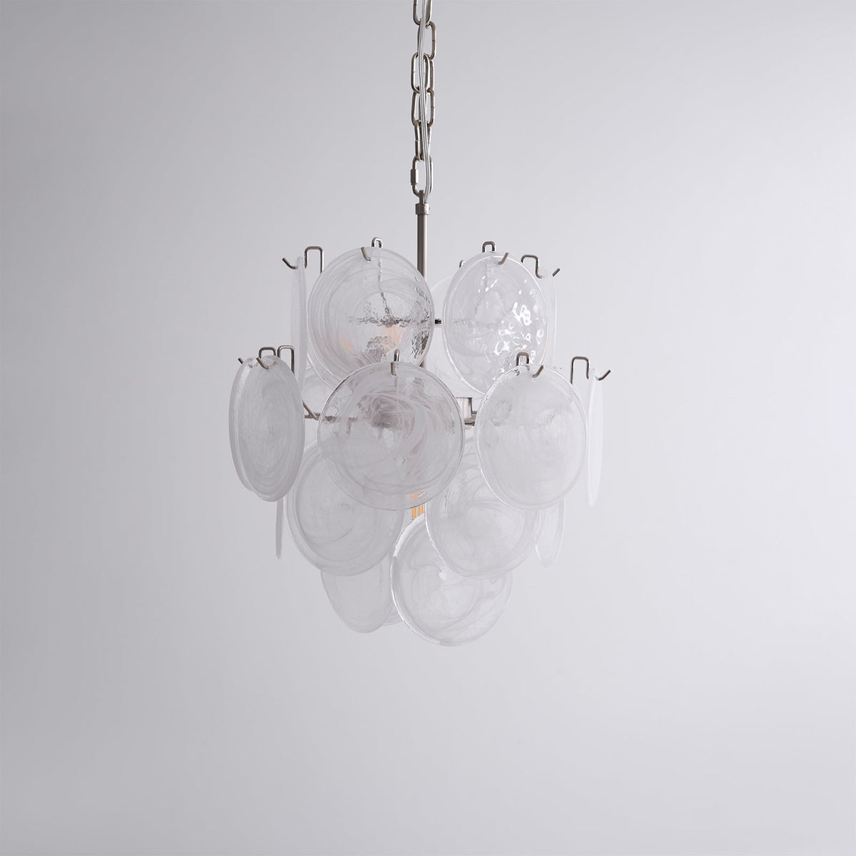 Lioruora lampadario in vetro Murano Apricot a Dischi Stratificati Artistici