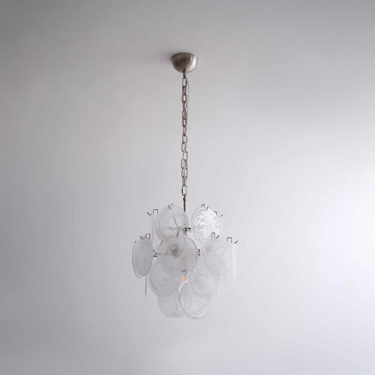 Lioruora lampadario in vetro Murano Apricot a Dischi Stratificati Artistici