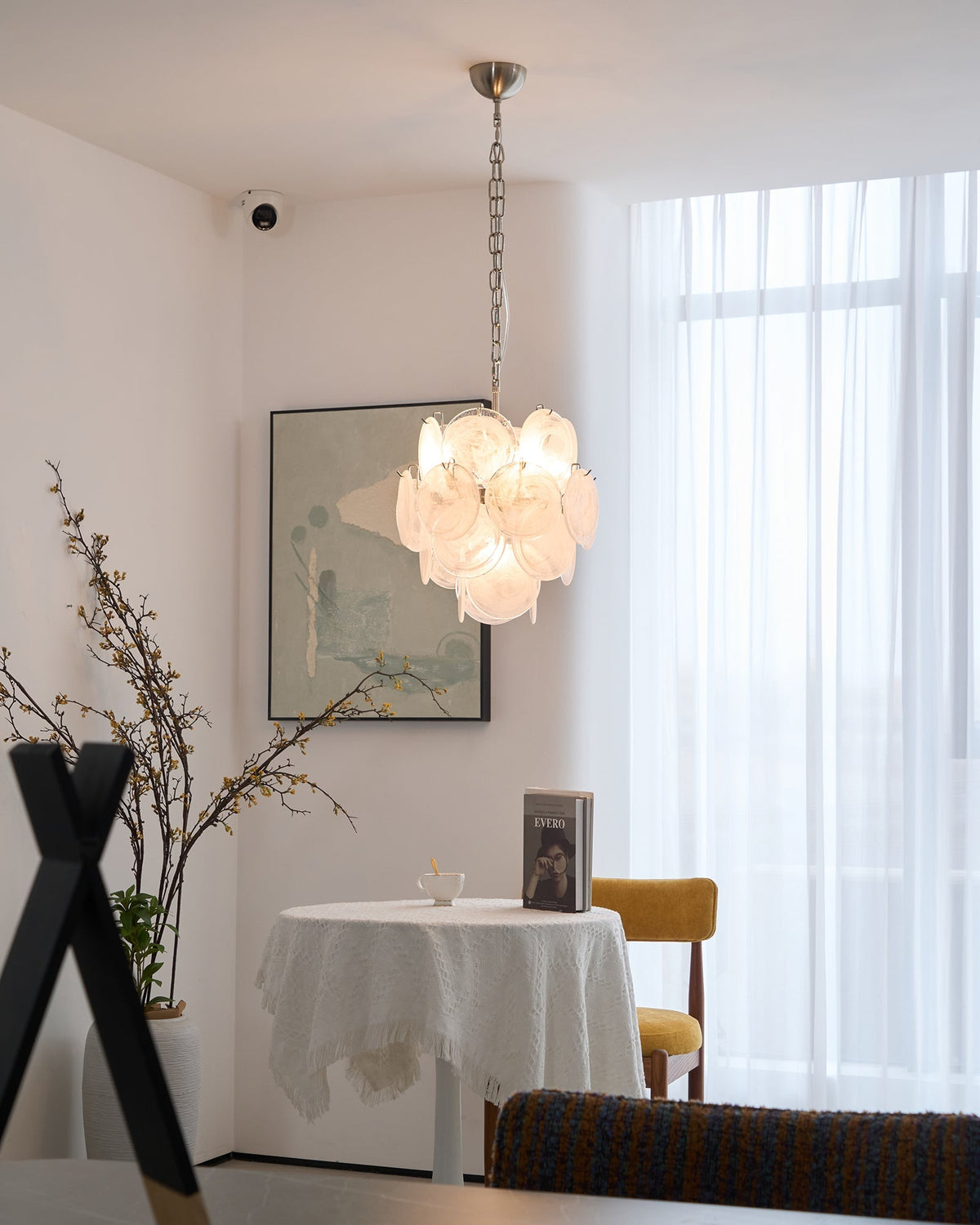 Lioruora lampadario in vetro Murano Apricot a Dischi Stratificati Artistici