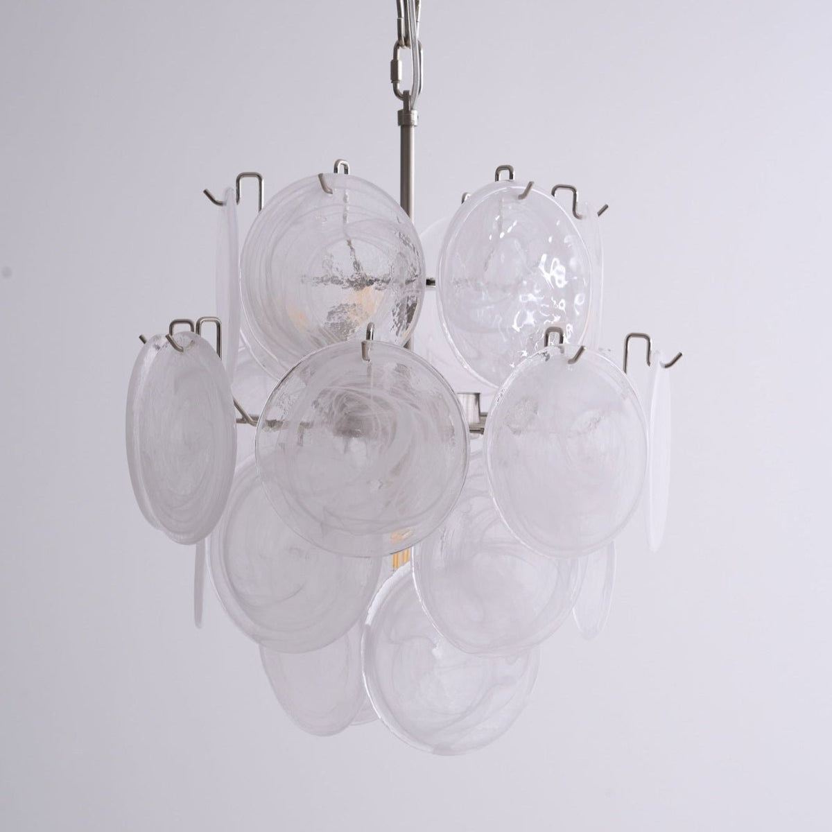 Lioruora lampadario in vetro Murano Apricot a Dischi Stratificati Artistici