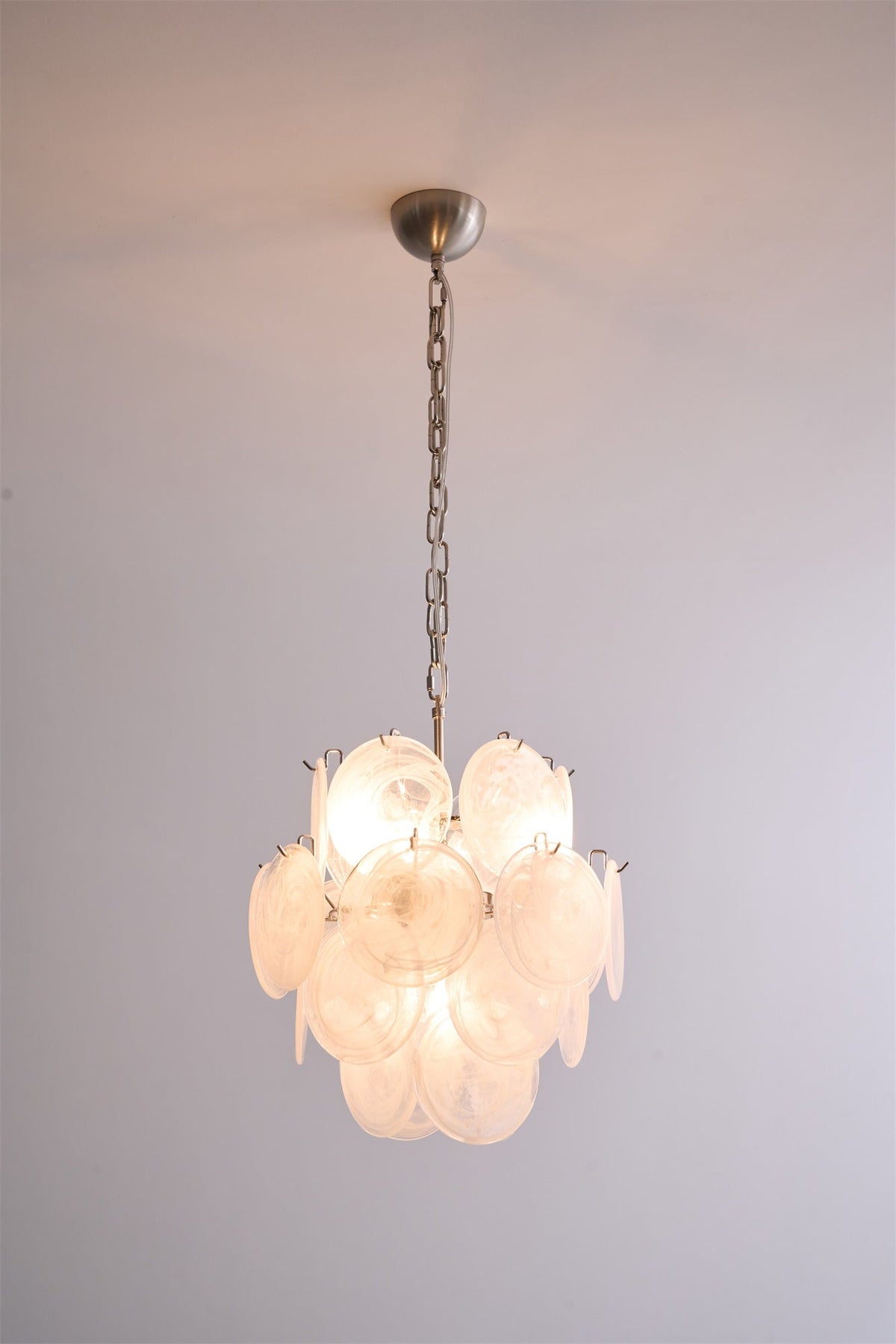 Lioruora lampadario in vetro Murano Apricot a Dischi Stratificati Artistici