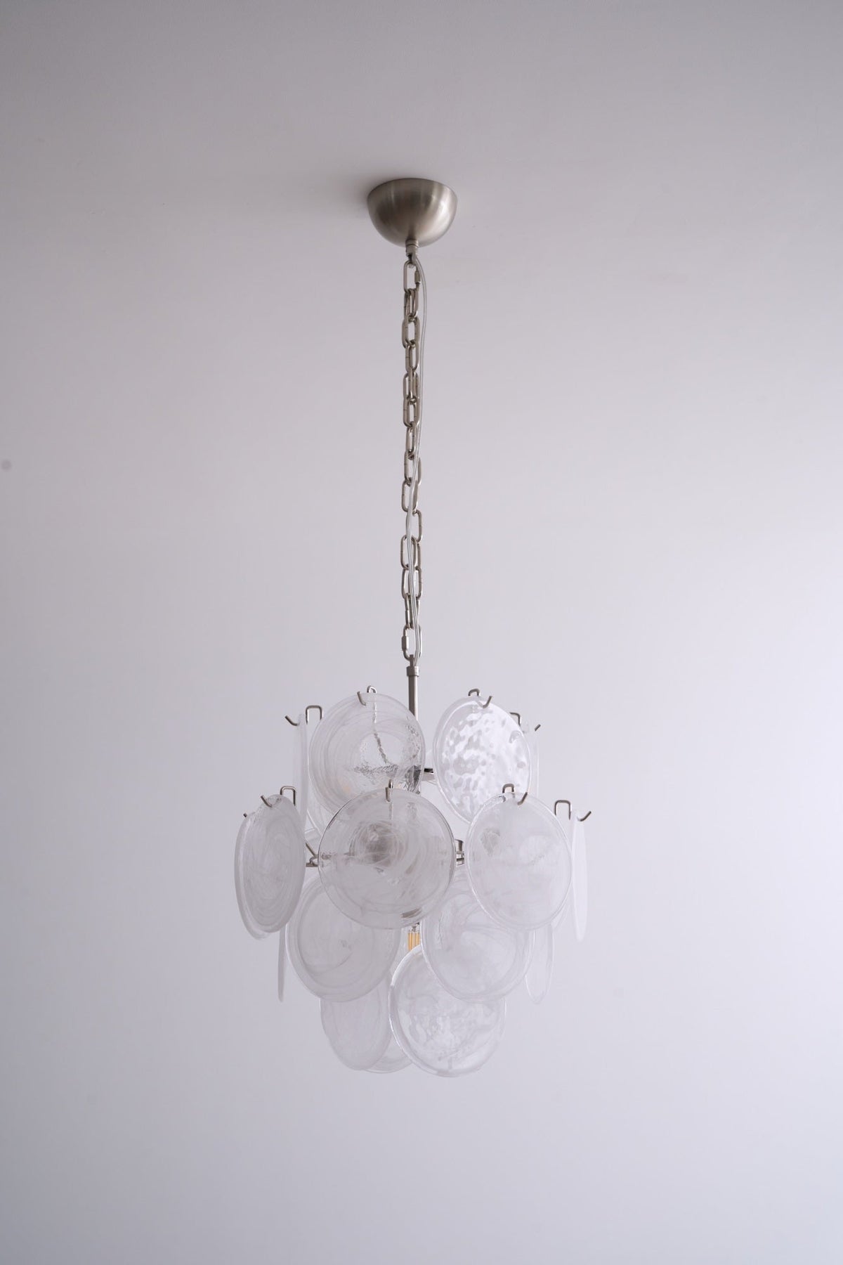 Lioruora lampadario in vetro Murano Apricot a Dischi Stratificati Artistici