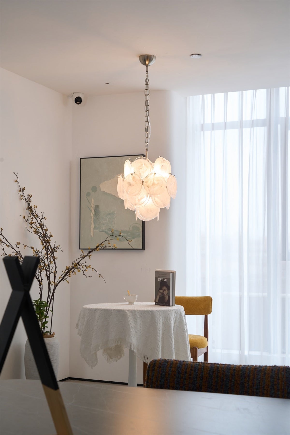 Lioruora lampadario in vetro Murano Apricot a Dischi Stratificati Artistici