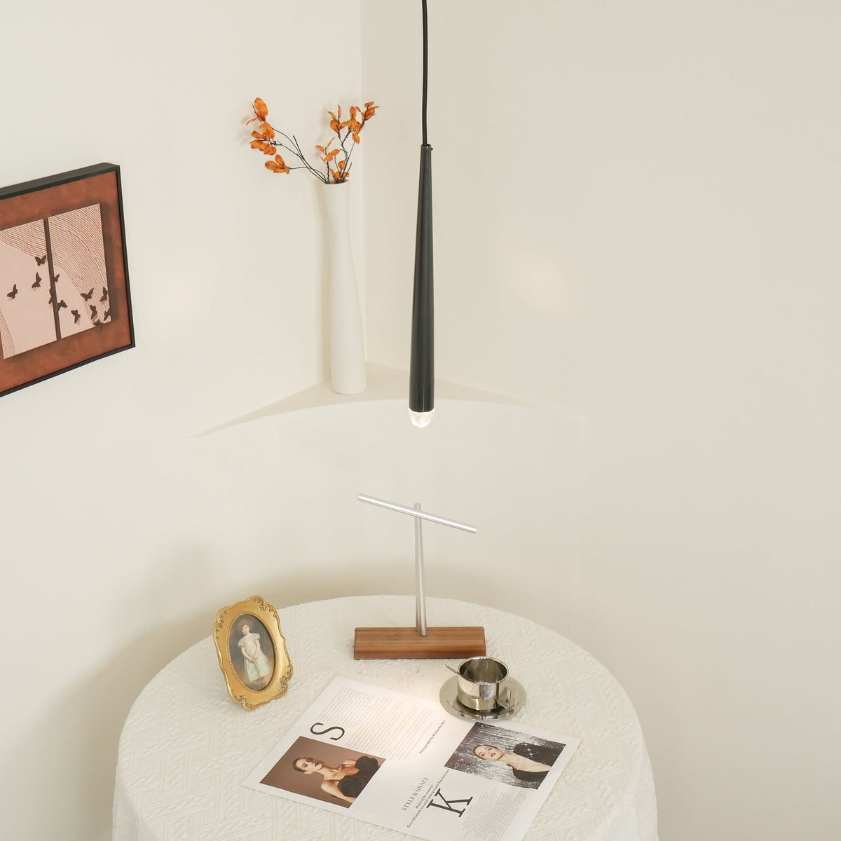 Larry lampadario Cristallo ottone Annerito Argento Scala