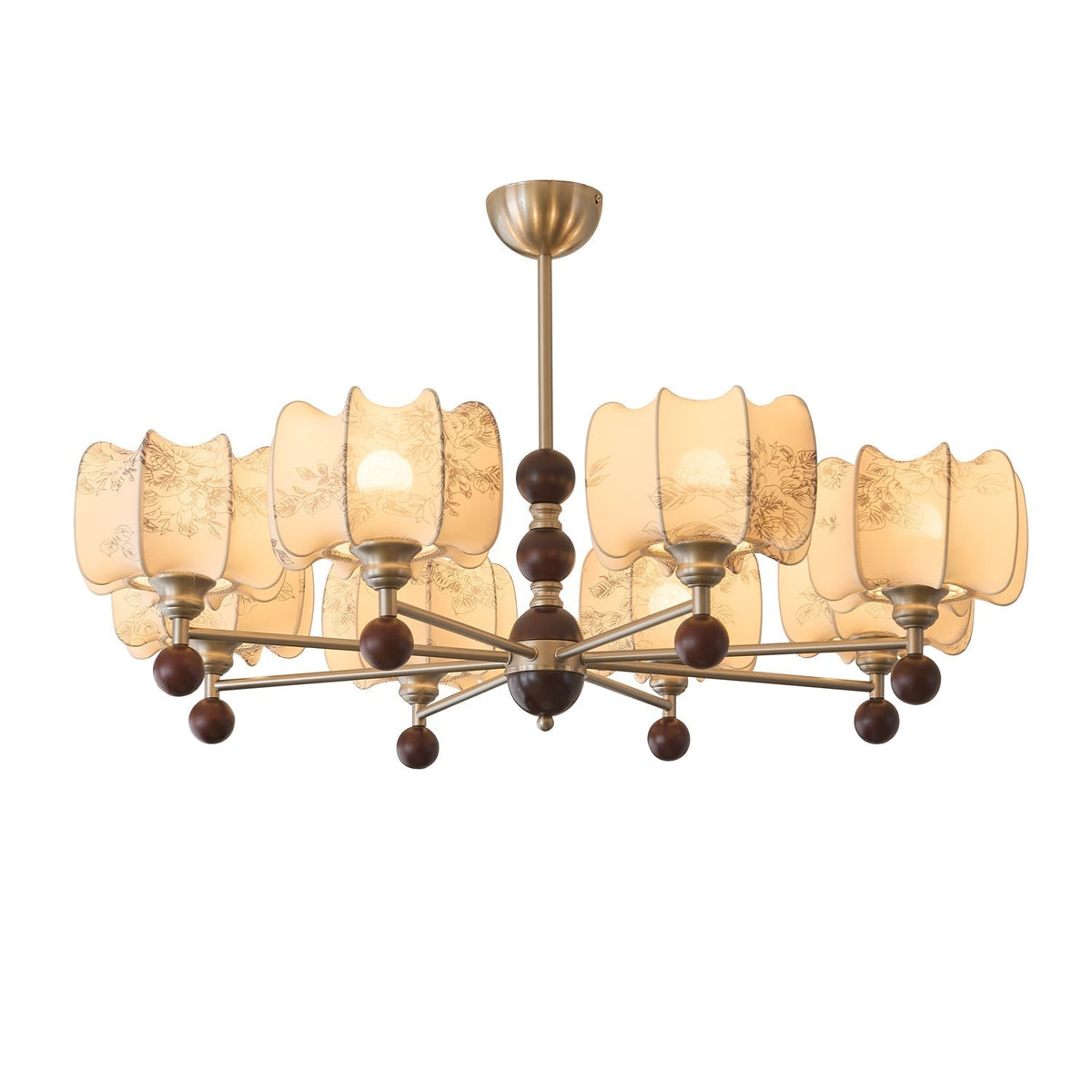 Ephaos Elegance vintage lampadario in legno con Motivo Florale floreale