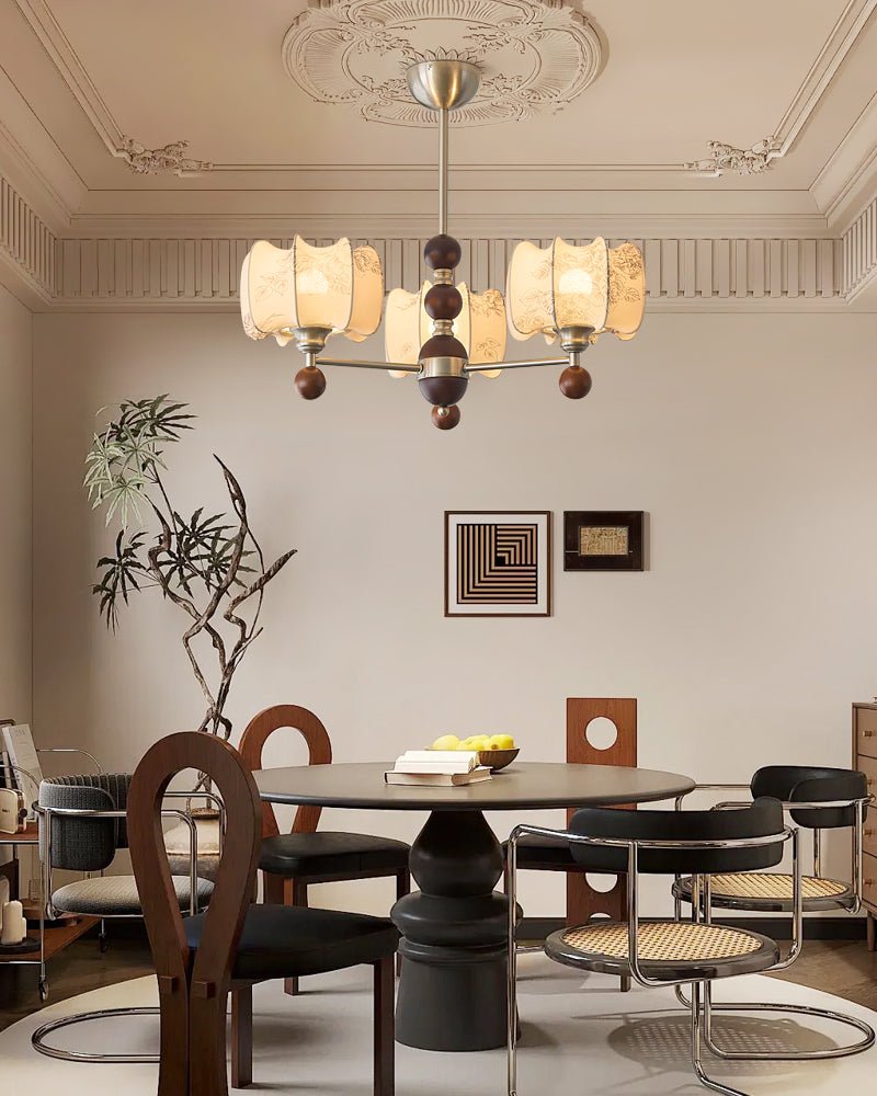 Ephaos Elegance vintage lampadario in legno con Motivo Florale floreale