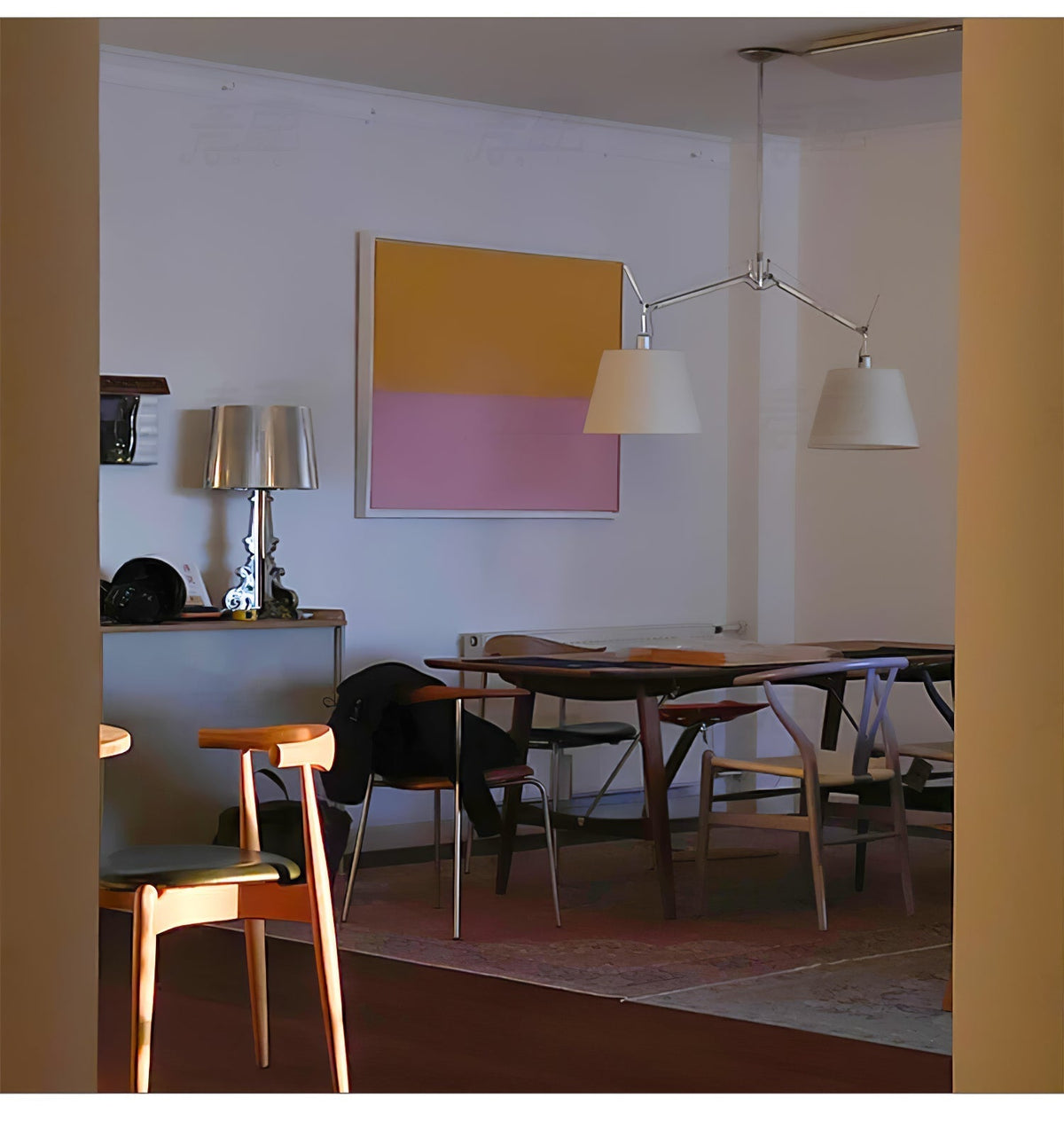 Evmirion lampada a sospensione con paralume in tessuto Premium Elegance