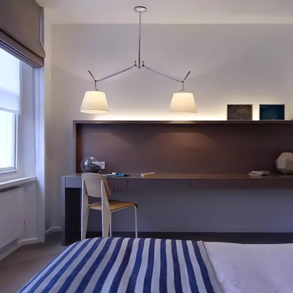 Evmirion lampada a sospensione con paralume in tessuto Premium Elegance