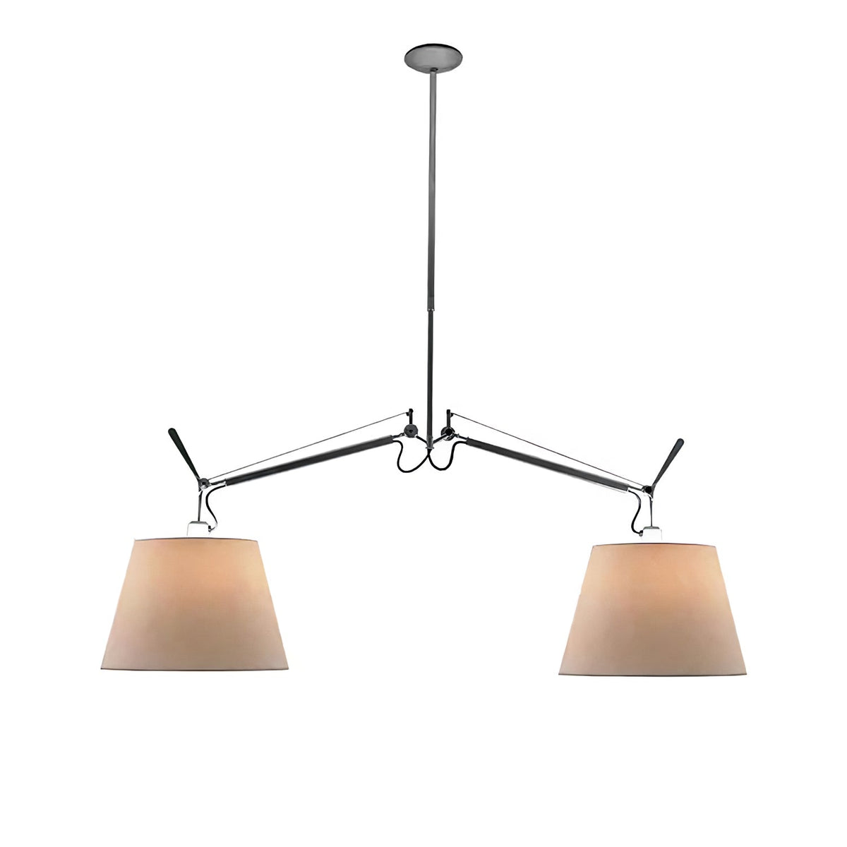 Evmirion lampada a sospensione con paralume in tessuto Premium Elegance