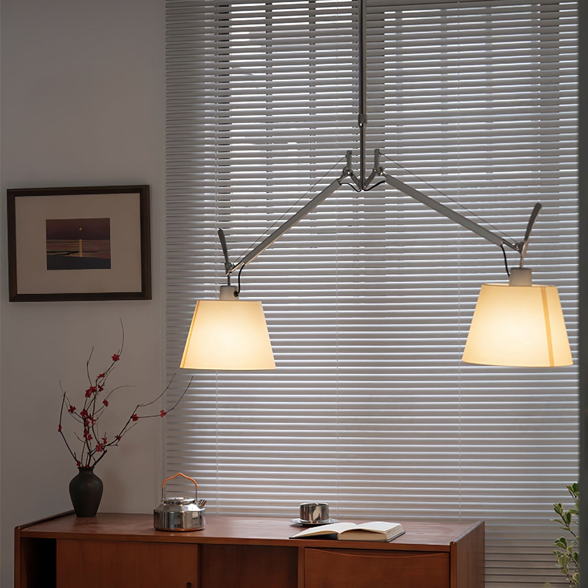 Evmirion lampada a sospensione con paralume in tessuto Premium Elegance