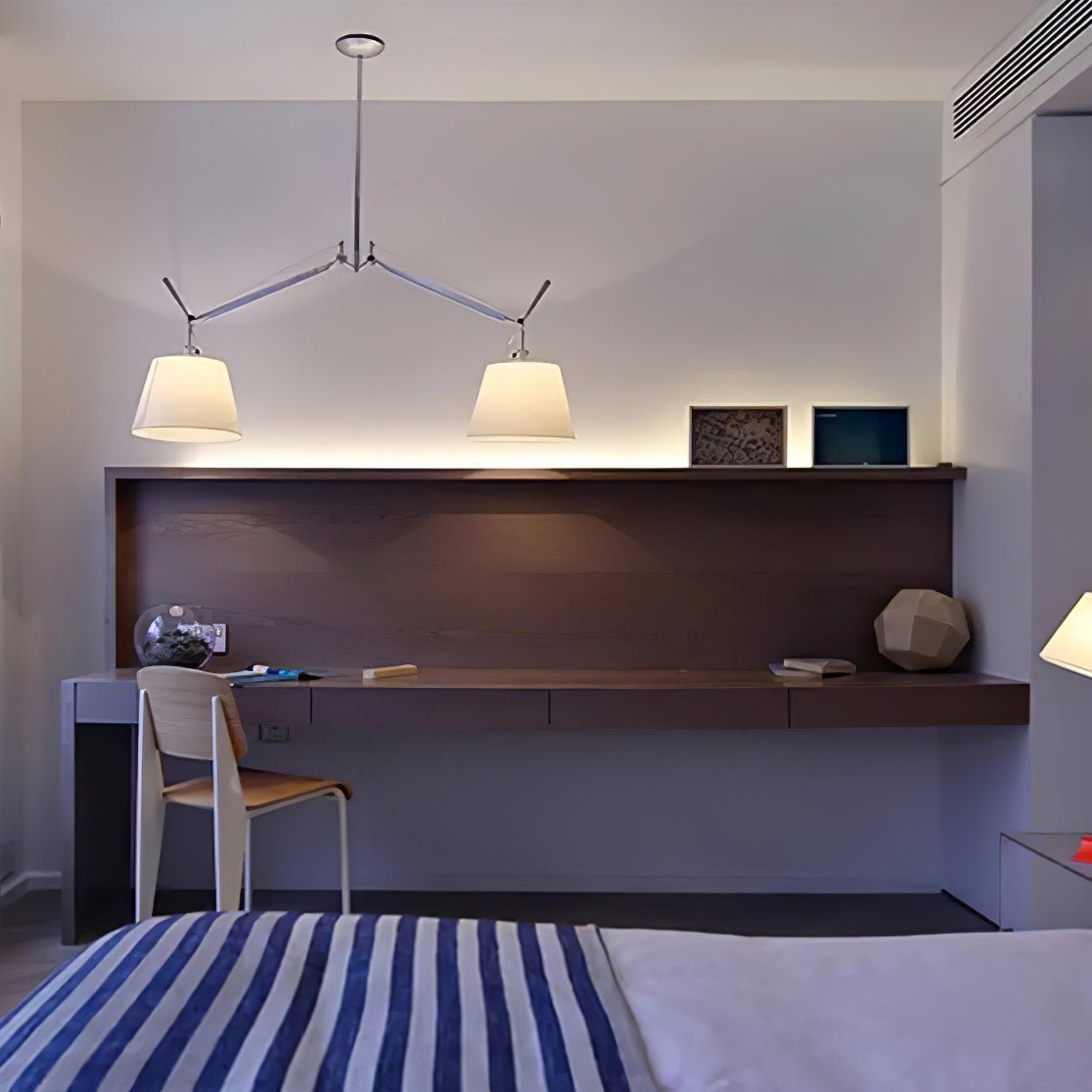 Evmirion lampada a sospensione con paralume in tessuto Premium Elegance