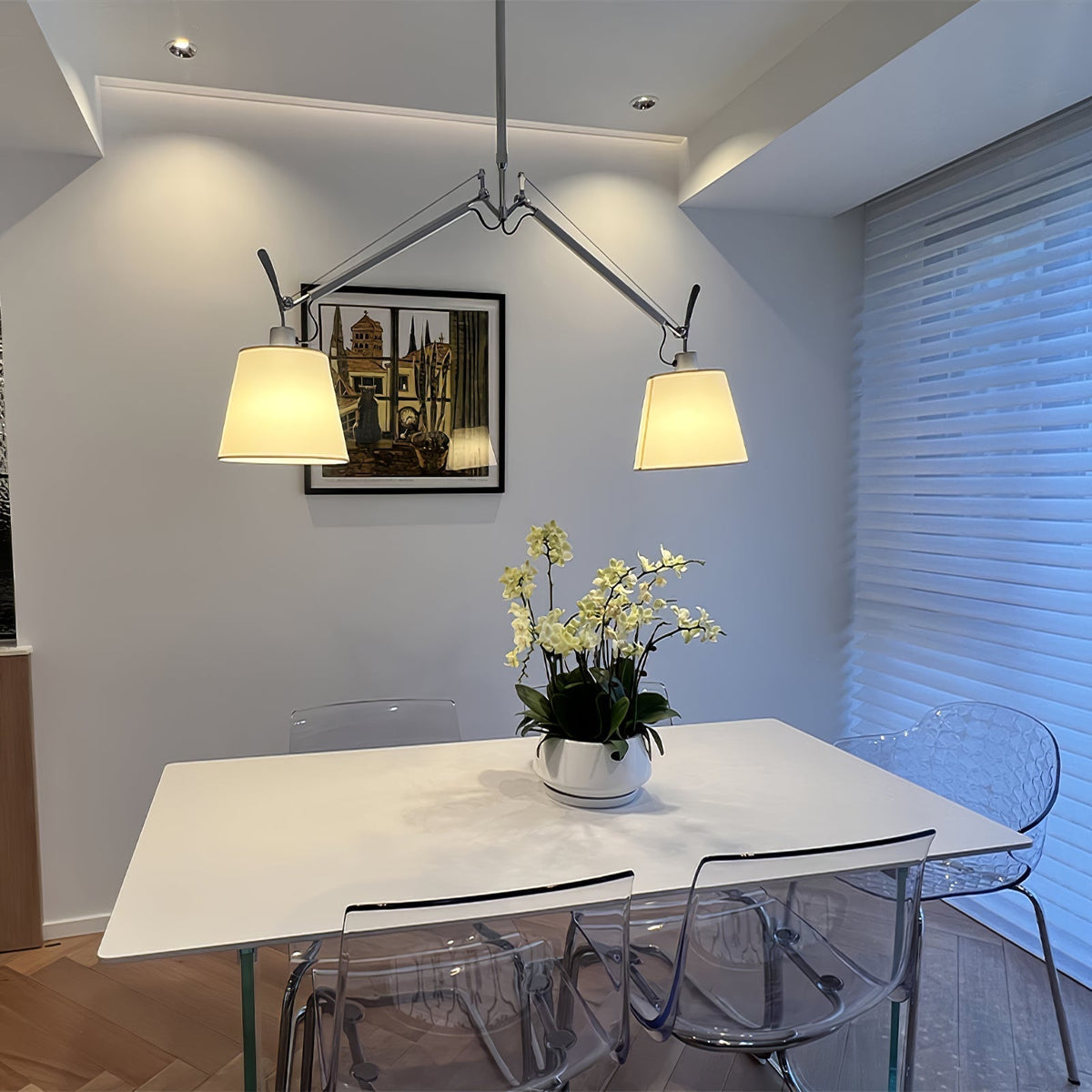 Evmirion lampada a sospensione con paralume in tessuto Premium Elegance