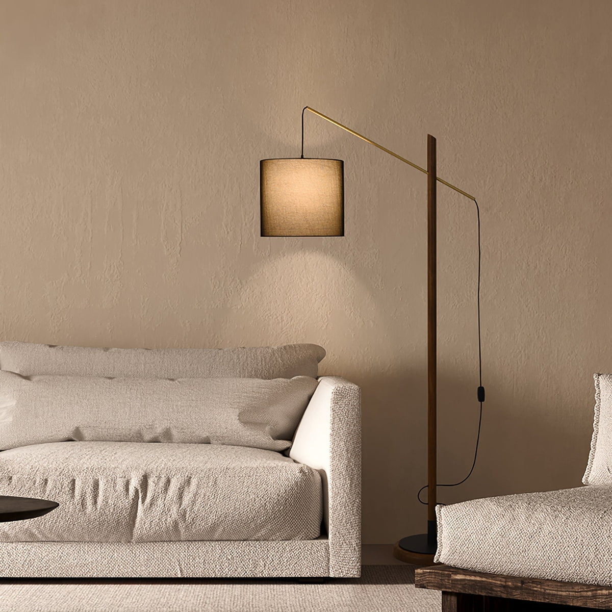 Nyvariol lampada da terra minimalista in legno